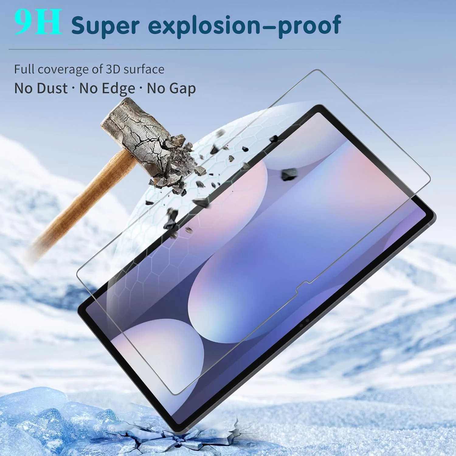 محافظ صفحه نمایش GOZOPO برای تبلت سامسونگ گلکسی تب S10 پلاس 12.4 اینچ، فیلم شیشه ای مقاوم در برابر خراش برای گلکسی تب S10+ 12.4"