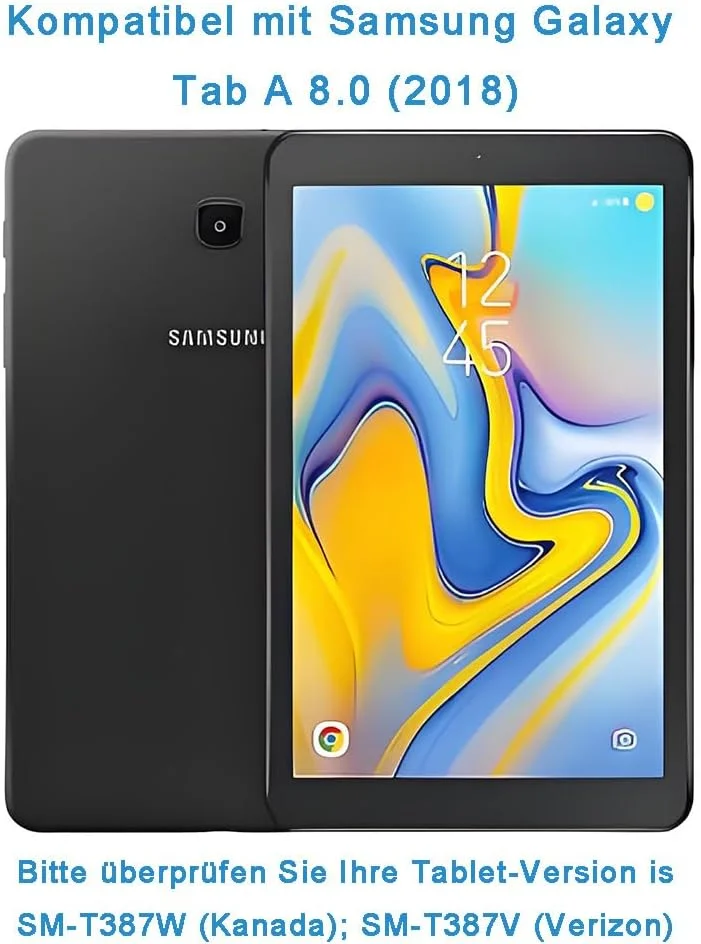 محافظ صفحه نمایش HYGMOCC برای تبلت سامسونگ گلکسی تب A 8.0 اینچ (2018) (مدل SM-T387)، محافظ صفحه شیشه ای حرارت دیده، سختی 9H ضد خش، نصب آسان بدون حباب (1 عدد)