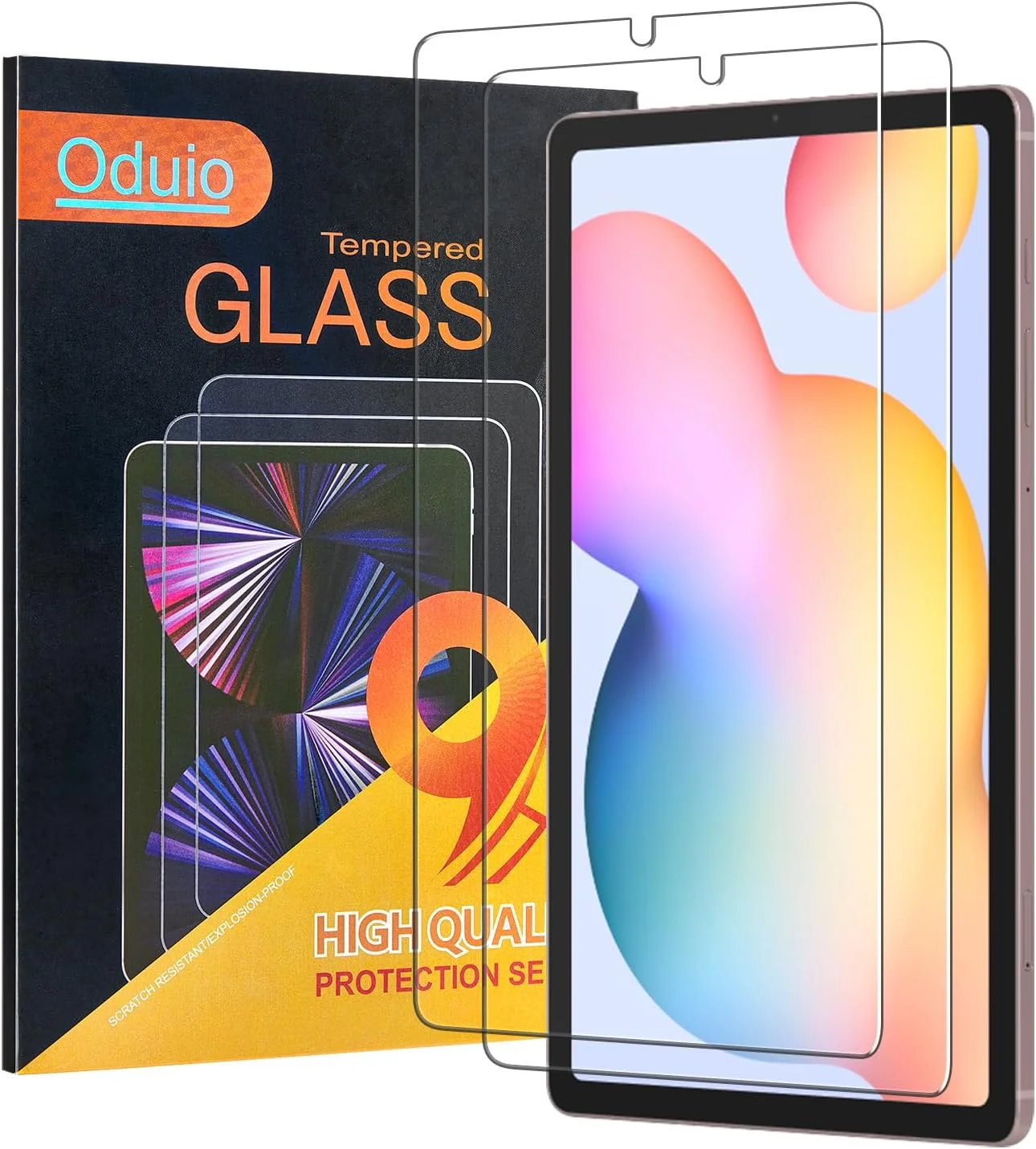 محافظ صفحه نمایش شیشه ای برای تبلت سامسونگ گلکسی تب S6 لایت 10.4 اینچ 2024/2022/2020 مدل SM-P620/P625/SM-P610/P615، سختی 9H، ضد خش و بدون حباب