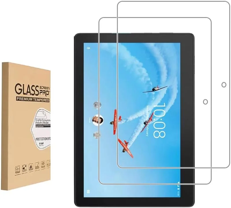 [بسته 2 عددی] محافظ صفحه نمایش شیشه ای حرارت دیده طراحی شده برای تبلت سامسونگ TAB 10.1 E10، فیلم حرارت دیده با کیفیت بالا، سختی 9H، ضد خش، حساس به لمس، محافظت در برابر سقوط