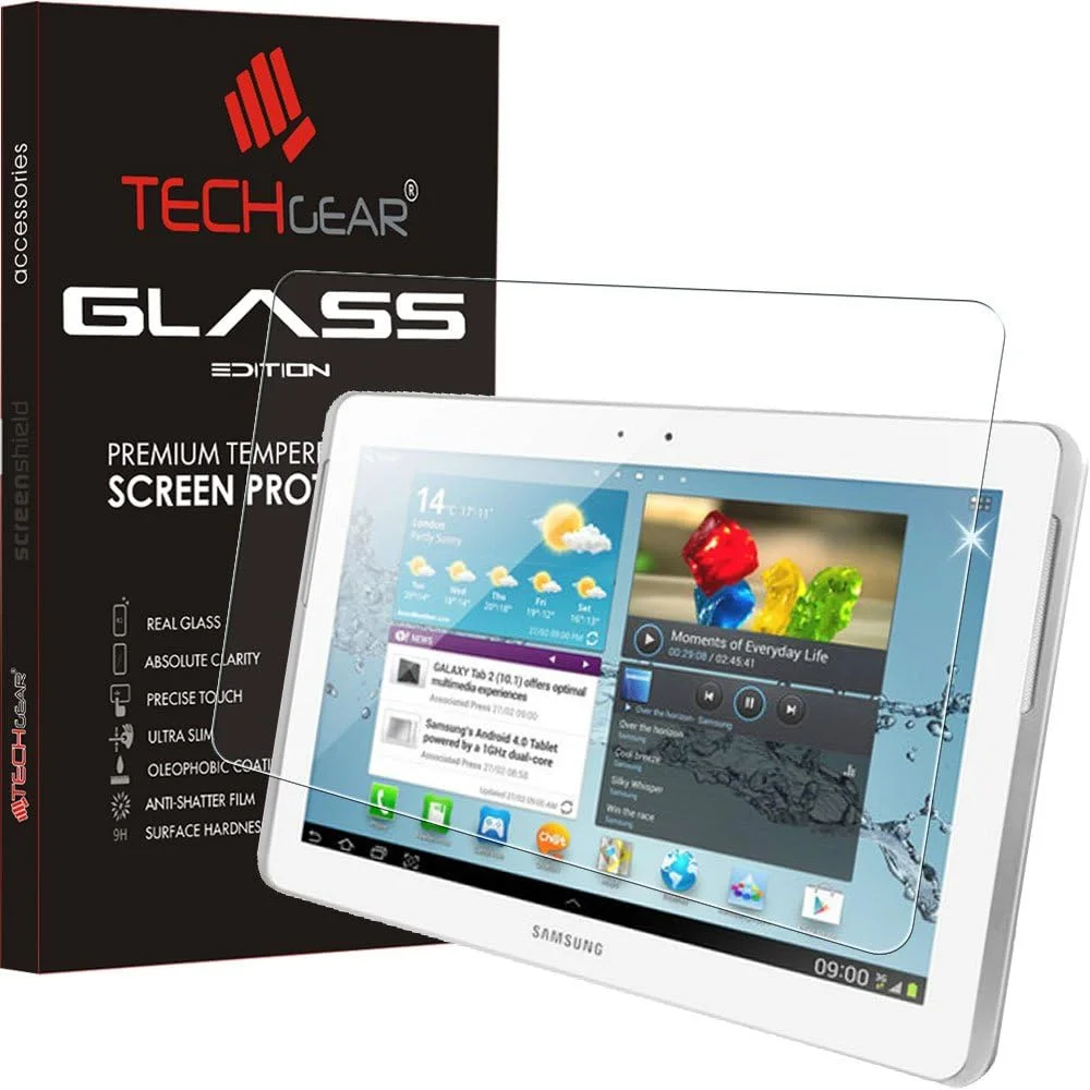 محافظ صفحه نمایش شیشه ای حرارت دیده TECHGEAR GLASS Edition مناسب برای تبلت سامسونگ گلکسی تب 2 10.1 اینچ (سری GT-P5100) - پوشش محافظ صفحه نمایش شیشه ای اصل محافظ صفحه نمایش شیشه ای حرارت دیده TECHGEAR GLASS Edition مناسب برای تبلت سامسونگ گلکسی تب 2 10.1 اینچ (سری GT-P5100) - پوشش محافظ صفحه نمایش شیشه ای اصل