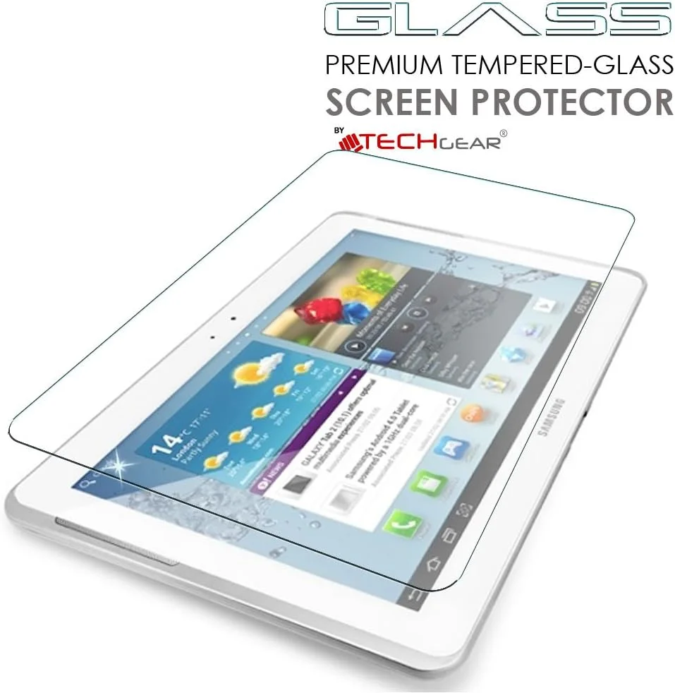 محافظ صفحه نمایش شیشه ای حرارت دیده TECHGEAR GLASS Edition مناسب برای تبلت سامسونگ گلکسی تب 2 10.1 اینچ (سری GT-P5100) - پوشش محافظ صفحه نمایش شیشه ای اصل