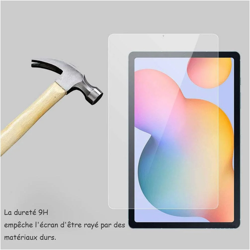 HHUAN [بسته 2 عددی] محافظ صفحه نمایش سامسونگ گلکسی تب S6 لایت 10.4 اینچ SM-P610 / P615 مدل 2020، شیشه حرارت دیده ضد خش با سختی 9H و وضوح HD بدون حباب برای سامسونگ گلکسی تب S6 لایت 10.4 اینچ