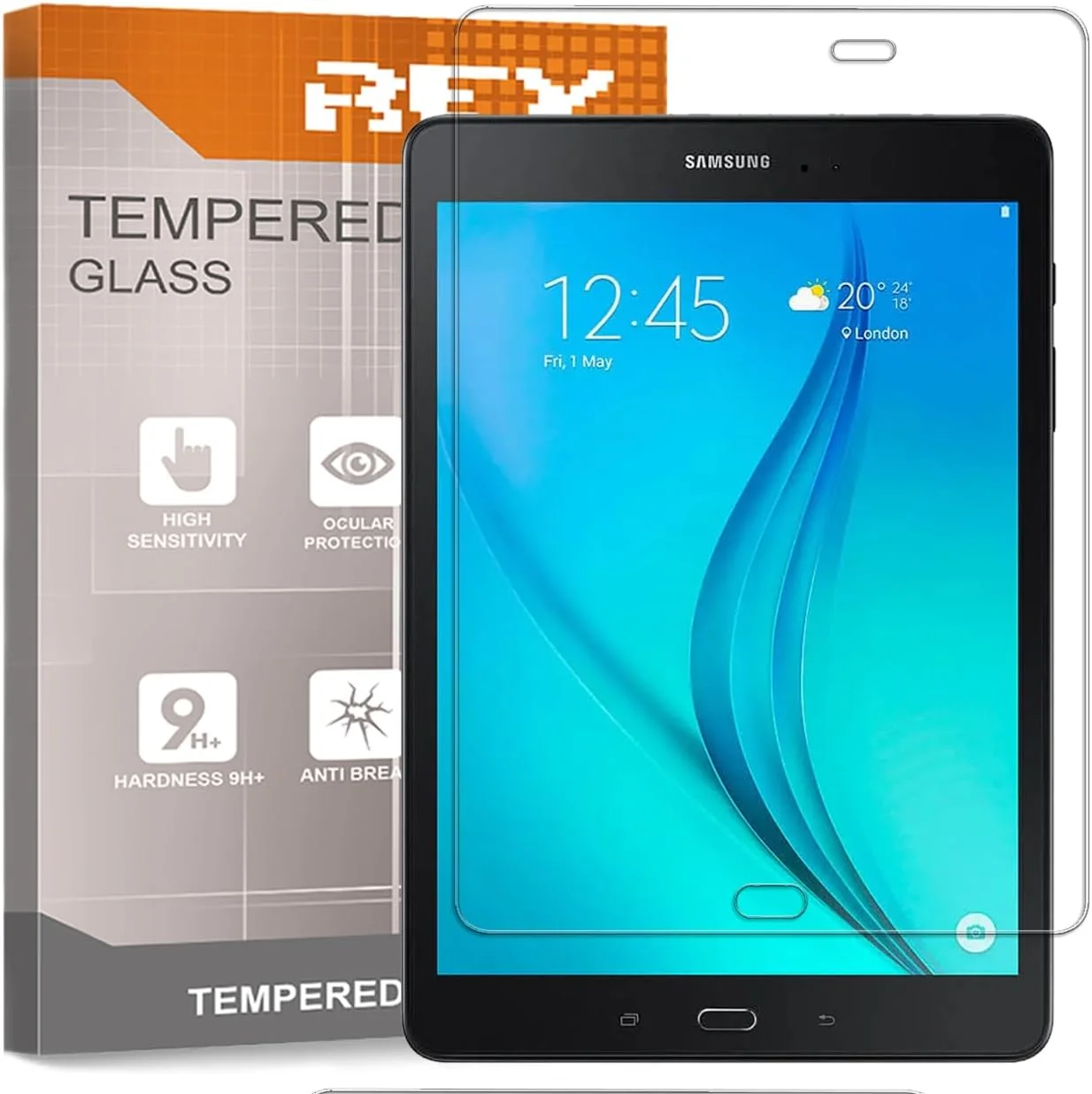 محافظ صفحه نمایش شیشه ای تمپرد REY Electrónica برای تبلت سامسونگ گلکسی تب A 9.7 اینچ T550 T555 با سختی 9H+ ضد خش و ضد روغن و حباب محافظ صفحه نمایش شیشه ای تمپرد REY Electrónica برای تبلت سامسونگ گلکسی تب A 9.7 اینچ T550 T555 با سختی 9H+ ضد خش و ضد روغن و حباب