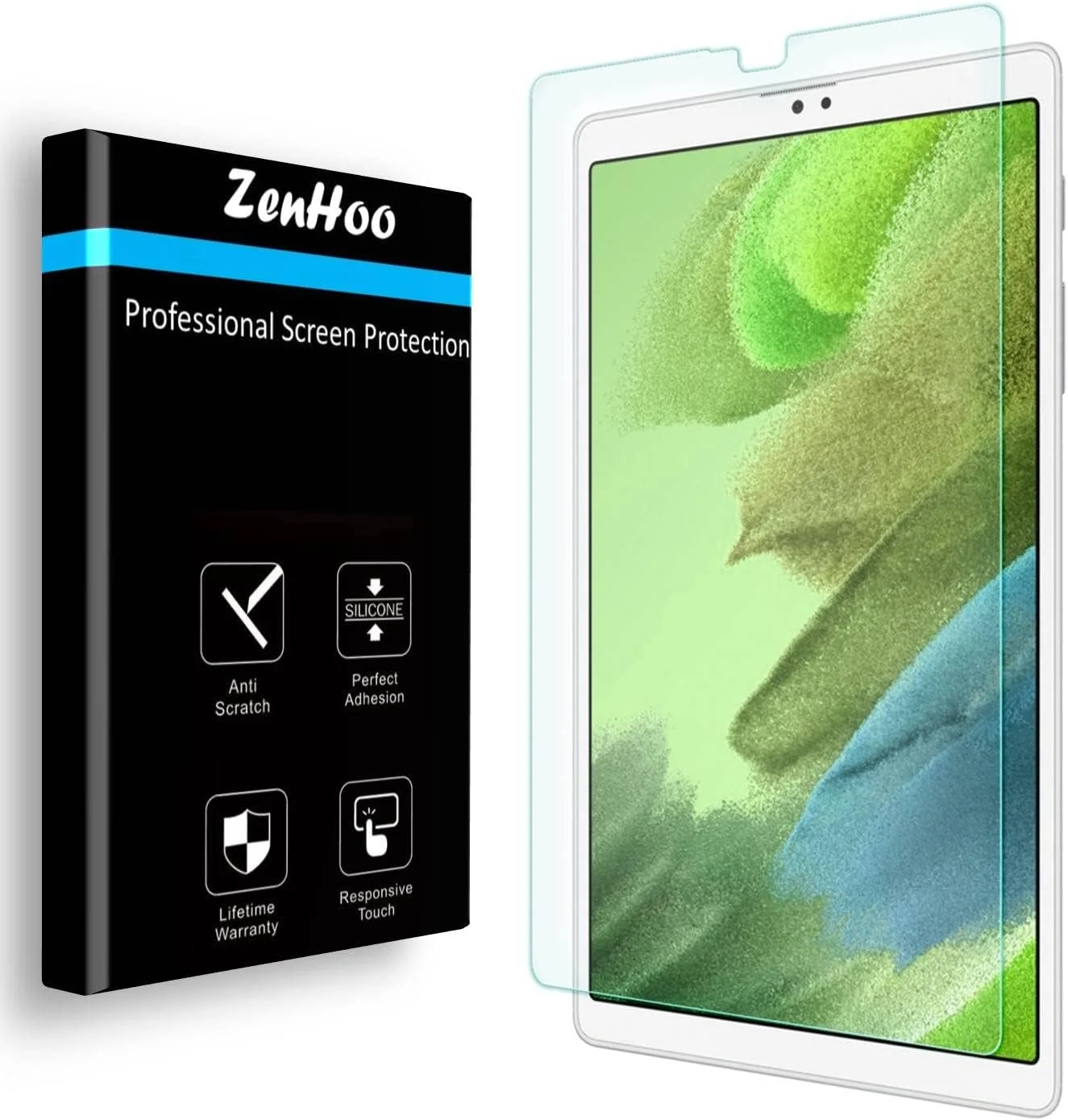 محافظ صفحه نمایش شیشه ای حرارت دیده ضد نور آبی ZenHoo برای Samsung Galaxy Tab A7 Lite (2021)، محافظت از چشم