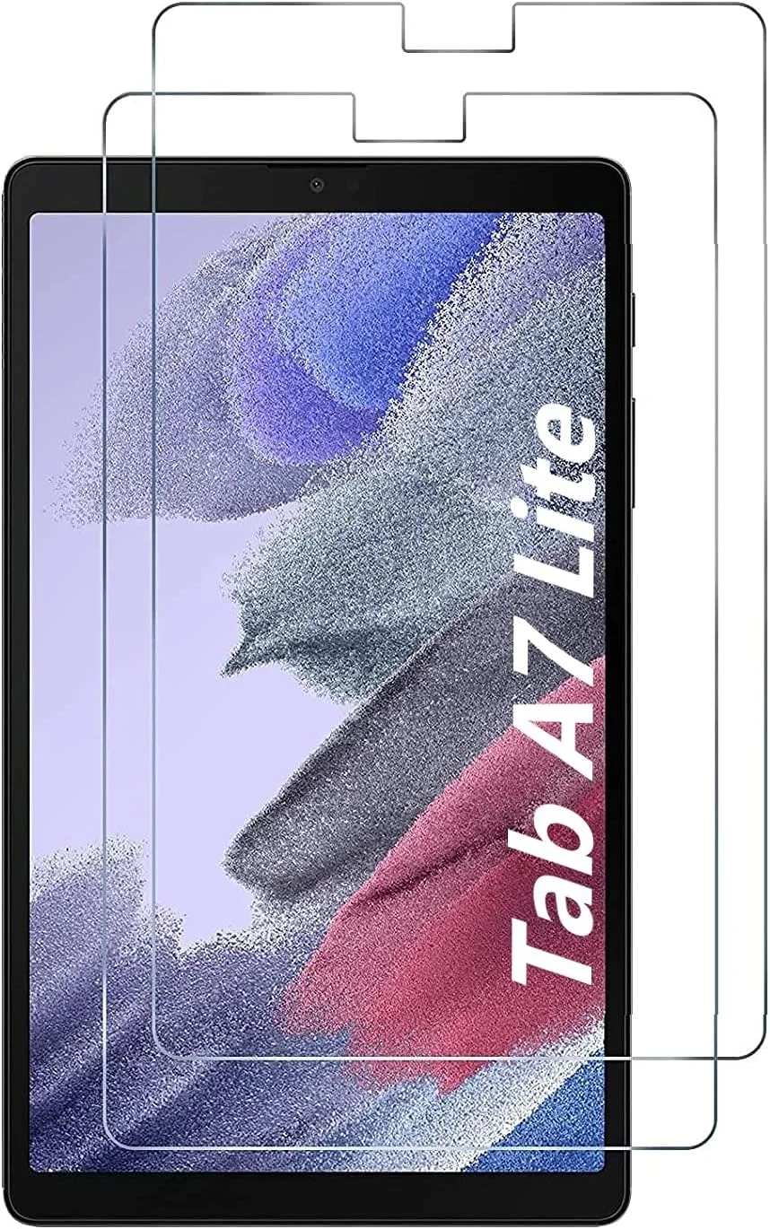 محافظ صفحه نمایش شیشه ای حرارت دیده شفاف ضد خش Muzz 2 عددی برای تبلت گلکسی تب A7 Lite (8.7 اینچ) 2021 مناسب برای تبلت سامسونگ SM-T225 T220