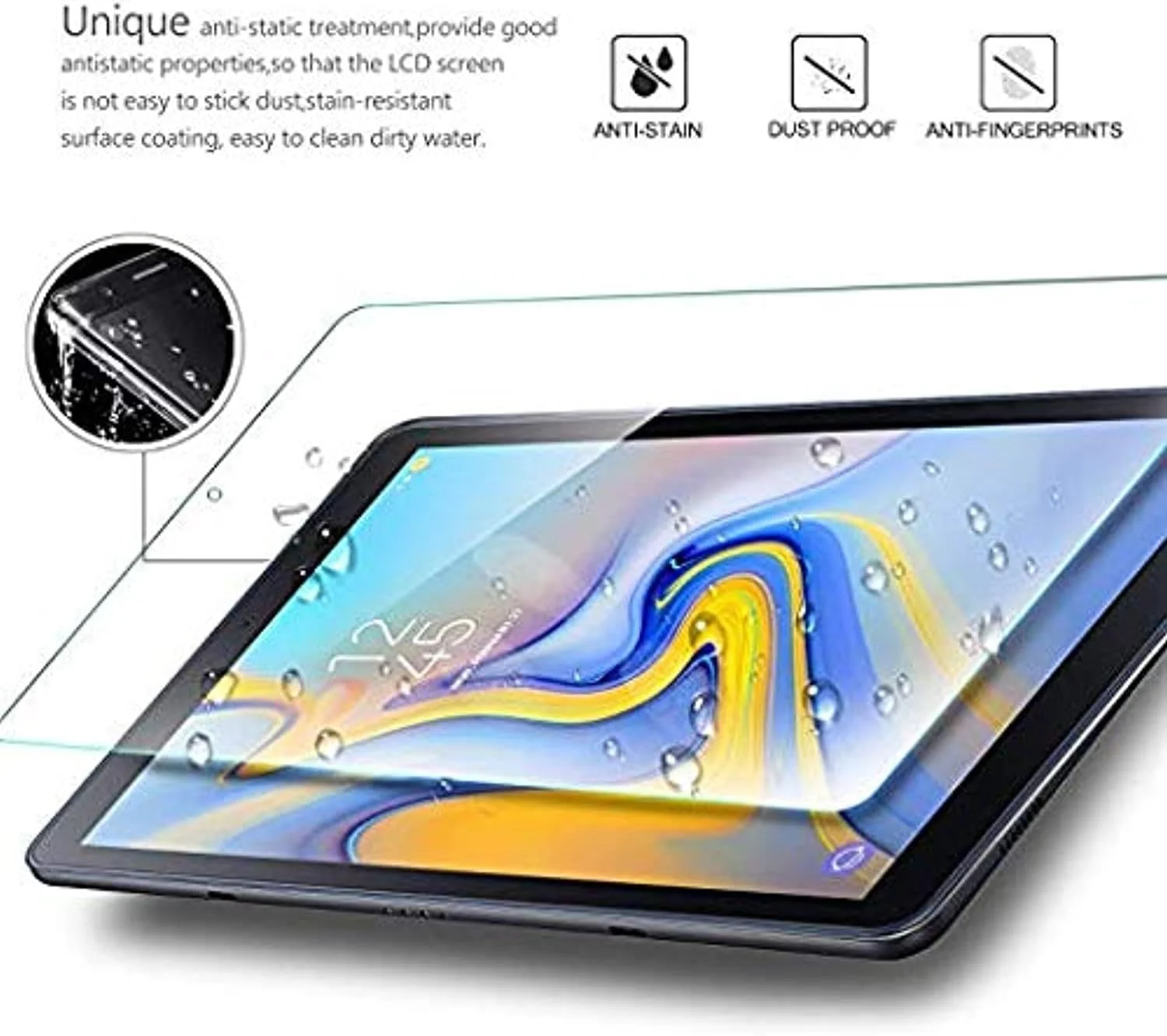 محافظ صفحه نمایش Eltd برای تبلت سامسونگ Tab 8.0 2019 T290/T295/T297، نصب آسان، بدون حباب، ضد خش، محافظ شیشه ای حرارت دیده با پوشش کامل T290/T295/T297 محافظ صفحه نمایش Eltd برای تبلت سامسونگ Tab 8.0 2019 T290/T295/T297، نصب آسان، بدون حباب، ضد خش، محافظ شیشه ای حرارت دیده با پوشش کامل T290/T295/T297