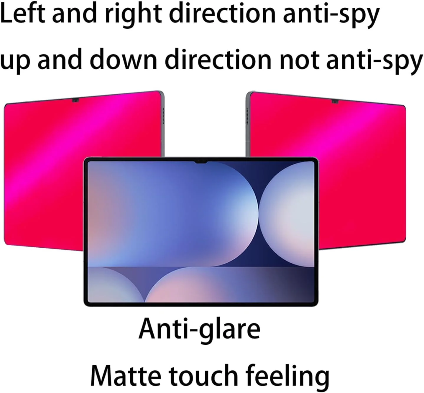 محافظ صفحه نمایش مات حریم خصوصی BWEDXEZ با فیلتر نور آبی برای تبلت سامسونگ گلکسی تب S10 Ultra/ S9 Ultra/ S8 Ultra، ضد تابش نور، فیلم نرم ضد جاسوسی 14.6 اینچ رنگی