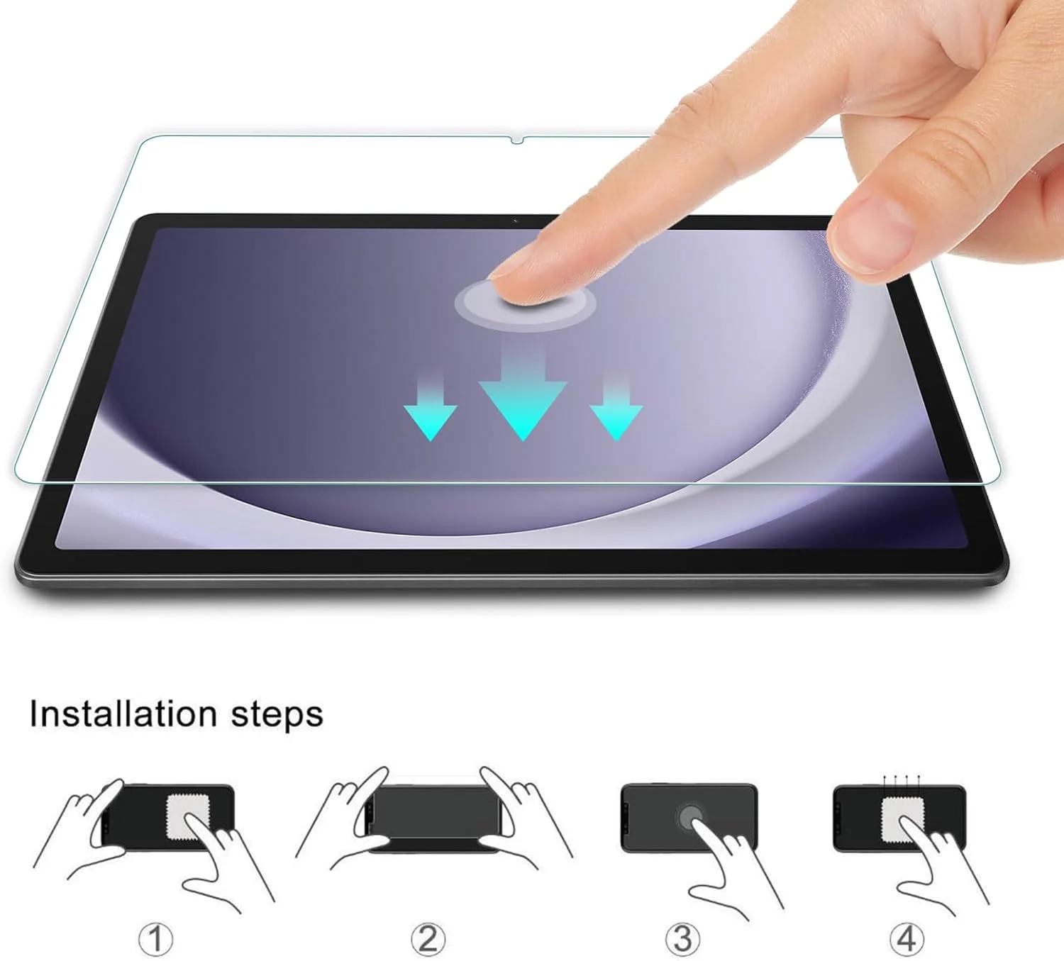 محافظ صفحه نمایش WD&CD بسته 2 عددی سازگار با تبلت سامسونگ گلکسی تب A9 پلاس 11 اینچ، محافظ صفحه شیشه ای حرارت دیده 2.5D، سختی 9H، ضد خش، بدون حباب محافظ صفحه نمایش WD&CD بسته 2 عددی سازگار با تبلت سامسونگ گلکسی تب A9 پلاس 11 اینچ، محافظ صفحه شیشه ای حرارت دیده 2.5D، سختی 9H، ضد خش، بدون حباب