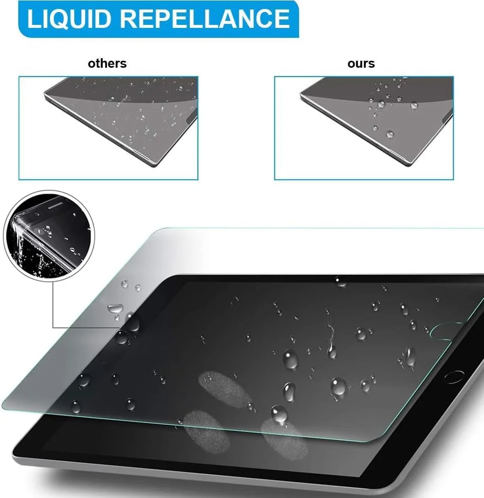 محافظ صفحه نمایش شیشه ای تبلت سامسونگ Tab A9 Plus 11 اینچ (2023) آلنبون، سختی 9H، ضد خش، ضد حباب، لبه گرد 2.5D [بسته 2 عددی]