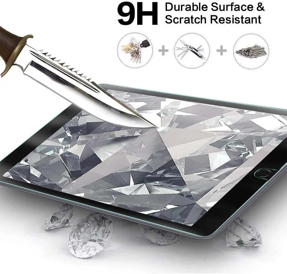 محافظ صفحه نمایش شیشه ای تبلت سامسونگ Tab A9 Plus 11 اینچ (2023) آلنبون، سختی 9H، ضد خش، ضد حباب، لبه گرد 2.5D [بسته 2 عددی]