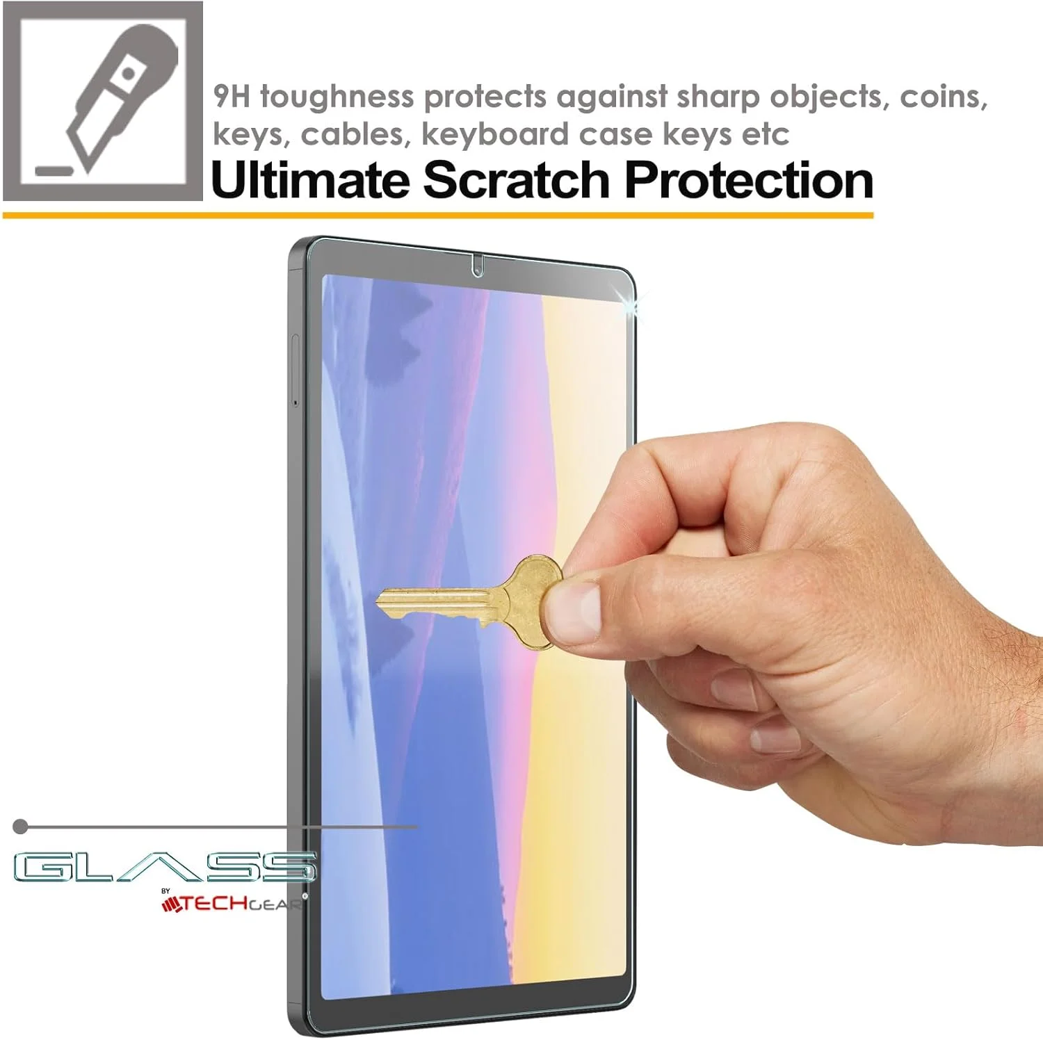 محافظ صفحه نمایش شیشه ای حرارت دیده TECHGEAR برای تبلت سامسونگ گلکسی تب A9 با صفحه نمایش 8.7 اینچ مدل SM-X110 / SM-X115، سختی 9H، وضوح HD، پاسخگو و بدون حباب محافظ صفحه نمایش شیشه ای حرارت دیده TECHGEAR برای تبلت سامسونگ گلکسی تب A9 با صفحه نمایش 8.7 اینچ مدل SM-X110 / SM-X115، سختی 9H، وضوح HD، پاسخگو و بدون حباب