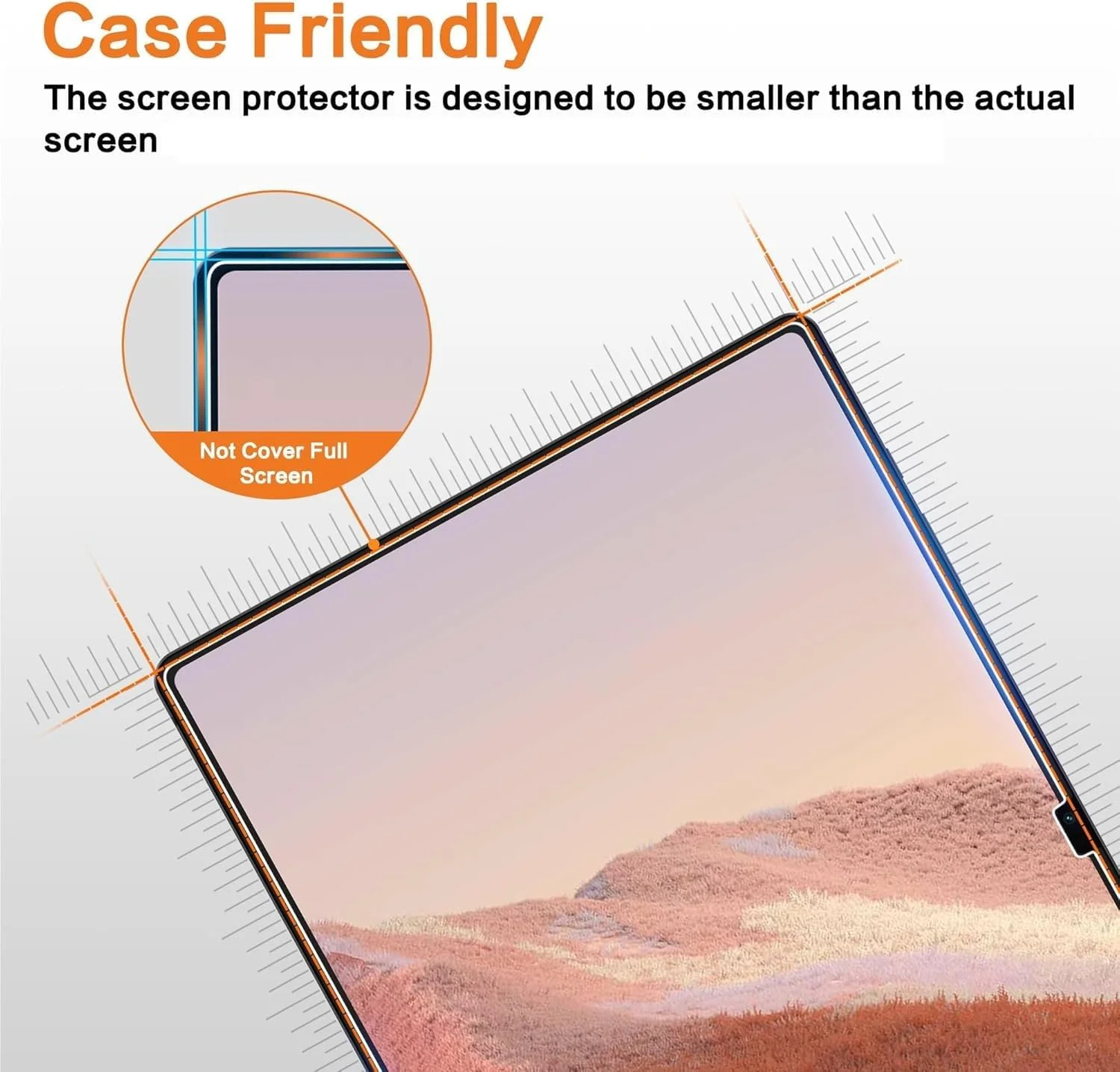 محافظ صفحه نمایش شیشه ای حرارت دیده Muzz برای تبلت سامسونگ گلکسی تب S10 Ultra/S9 Ultra/S8 Ultra، 14.6 اینچ، بسته 2 عددی، بدون حباب، ضد خش، سازگار با قاب