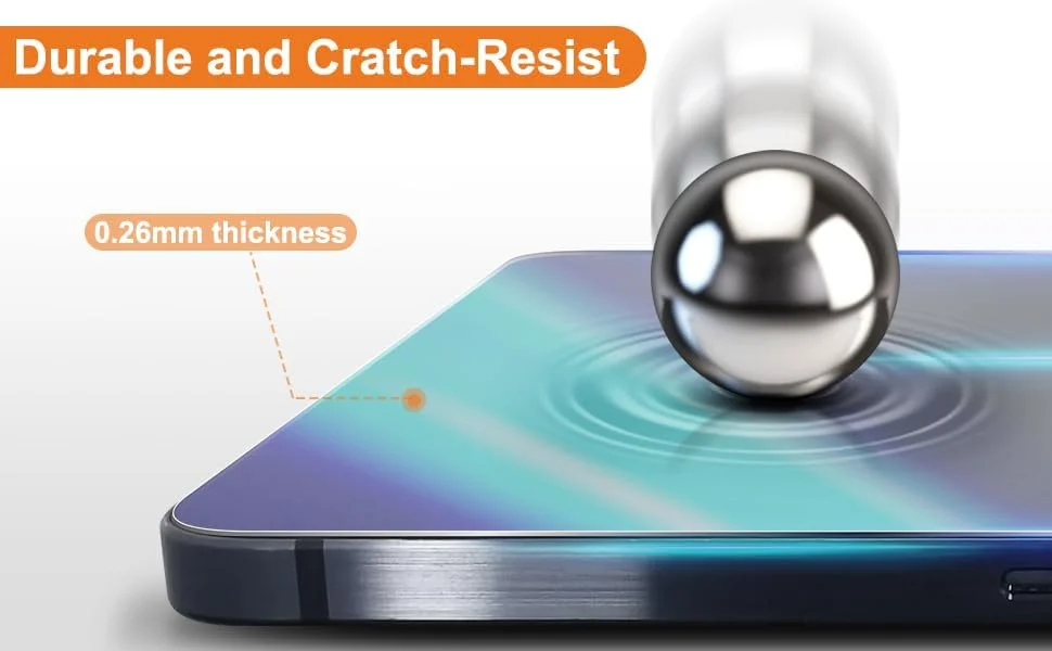 محافظ صفحه نمایش شیشه ای حرارت دیده Muzz برای تبلت سامسونگ گلکسی تب S10 Ultra/S9 Ultra/S8 Ultra، 14.6 اینچ، بسته 2 عددی، بدون حباب، ضد خش، سازگار با قاب