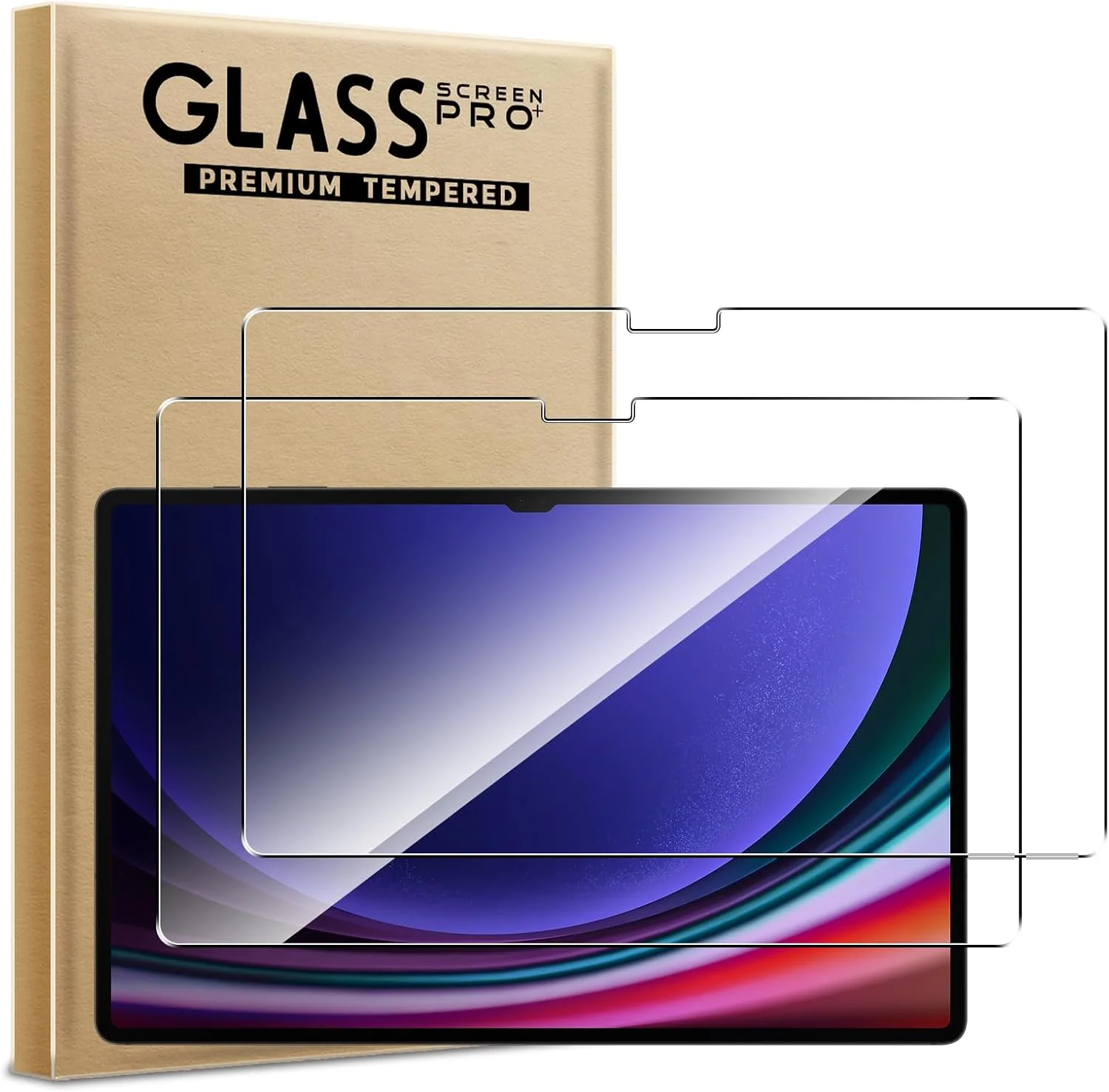 محافظ صفحه نمایش پولاچی برای سامسونگ تب S10 Ultra [بسته 2 عددی] فیلم شیشه ای حرارت دیده برای سامسونگ تب S10 Ultra، فیلم محافظ سختی 9H، ضد شکستگی، ضد اثر انگشت، بدون حباب