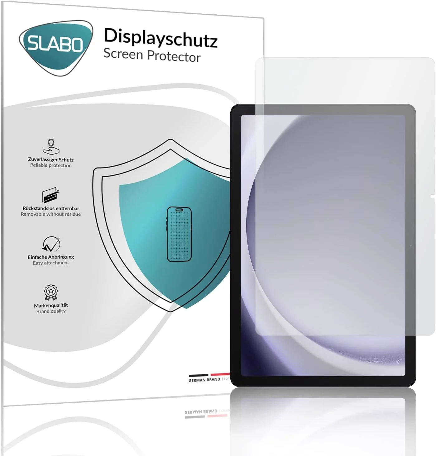 محافظ صفحه نمایش Slabo (2 عدد) برای تبلت سامسونگ گلکسی تب A9+ / A9 پلاس (11 اینچ) 2023 (SM-X210/X215/X216/X218)، فیلم محافظ صفحه نمایش، لوازم جانبی بدون انعکاس، مات