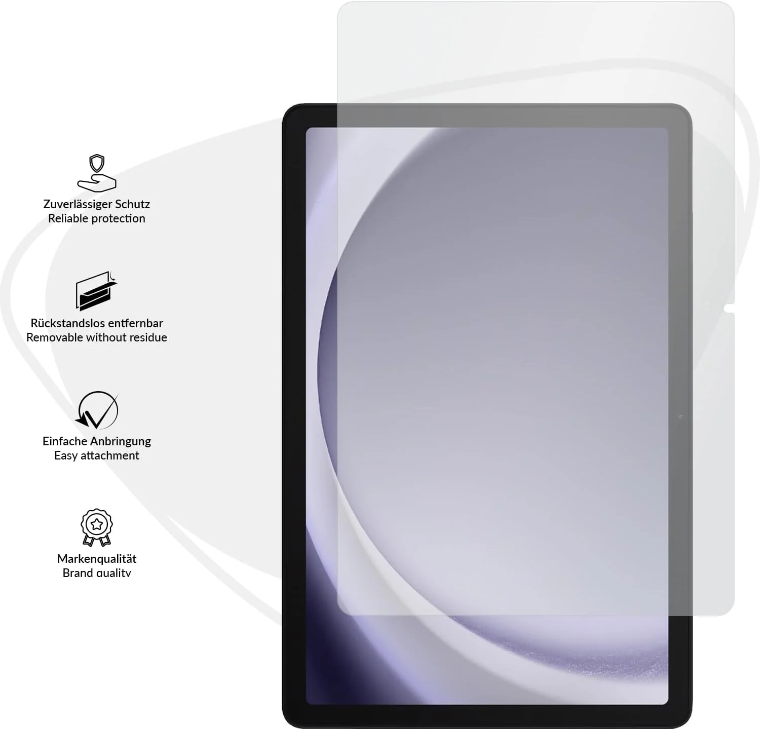 محافظ صفحه نمایش Slabo (2 عدد) برای تبلت سامسونگ گلکسی تب A9+ / A9 پلاس (11 اینچ) 2023 (SM-X210/X215/X216/X218)، فیلم محافظ صفحه نمایش، لوازم جانبی بدون انعکاس، مات