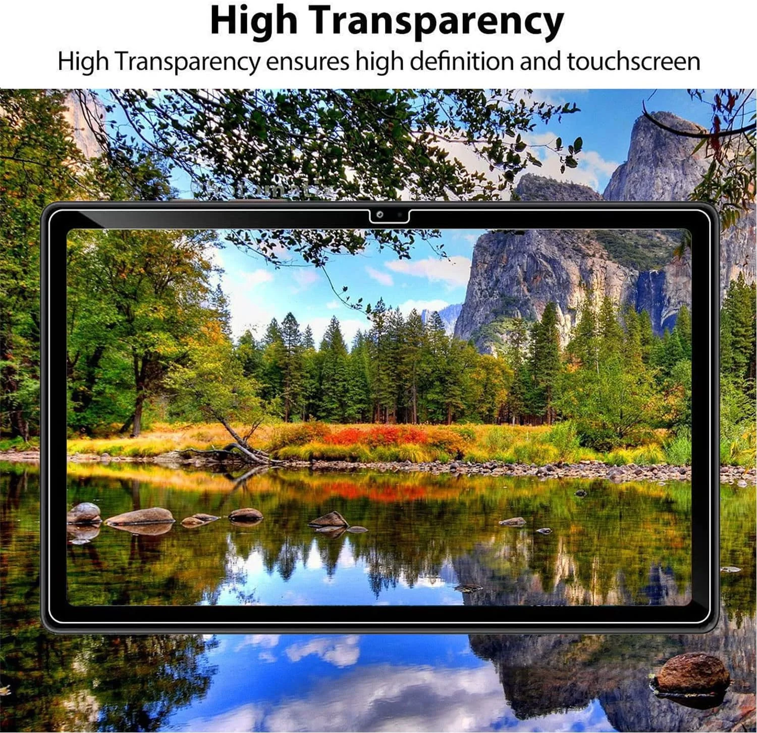 محافظ صفحه نمایش [بسته 2 عددی] EPIC GADGET برای تبلت سامسونگ گلکسی Tab A8 با صفحه نمایش 10.5 اینچی (مدل های X200/X205/X207)، فیلم محافظ صفحه نمایش شیشه ای حرارت دیده شفاف HD با سختی 9H برای تبلت سامسونگ Tab A8 10.5 اینچی (عرضه شده در سال 2022)