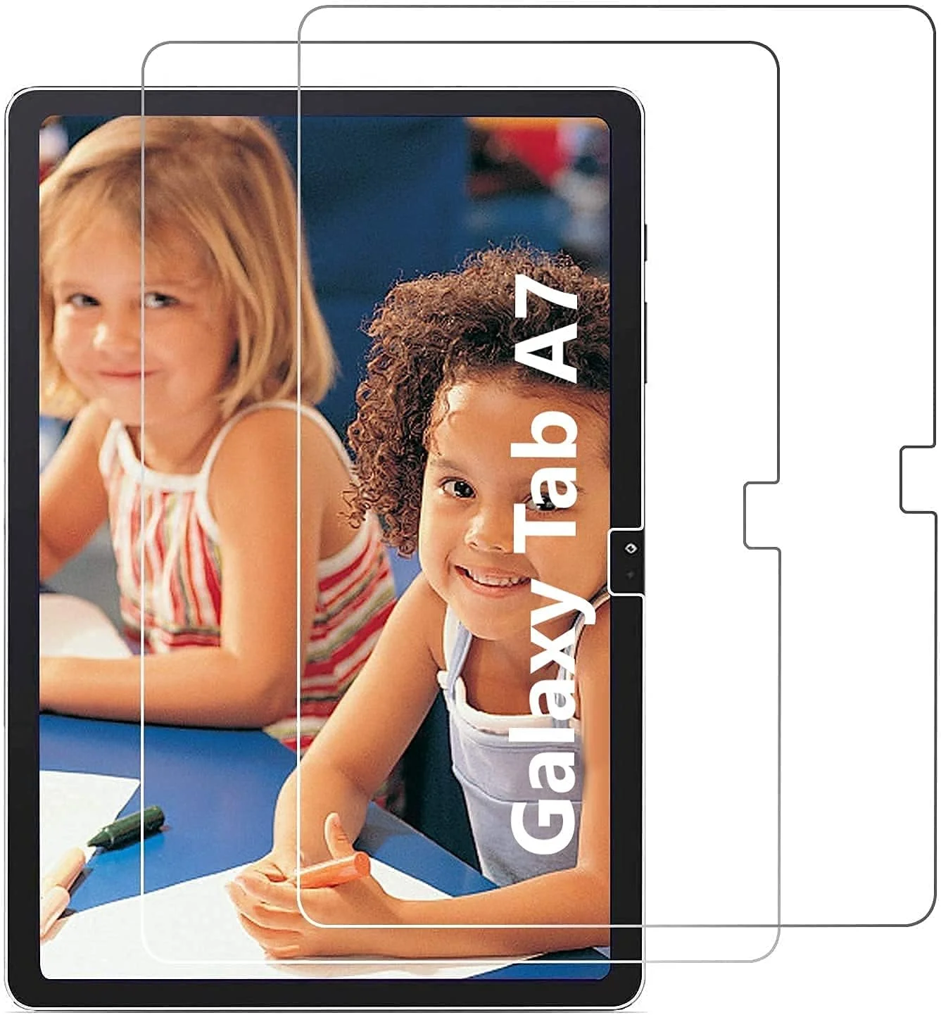 محافظ صفحه نمایش سامسونگ گلکسی تب A7 10.4 (2020) مدل SM-T500 و SM-T505، شیشه حرارت دیده با سختی 9H و لبه گرد 2.5D، مناسب برای گلکسی تب A7 10.4 (2020) مدل SM-T500 و SM-T505 - (دو عددی)