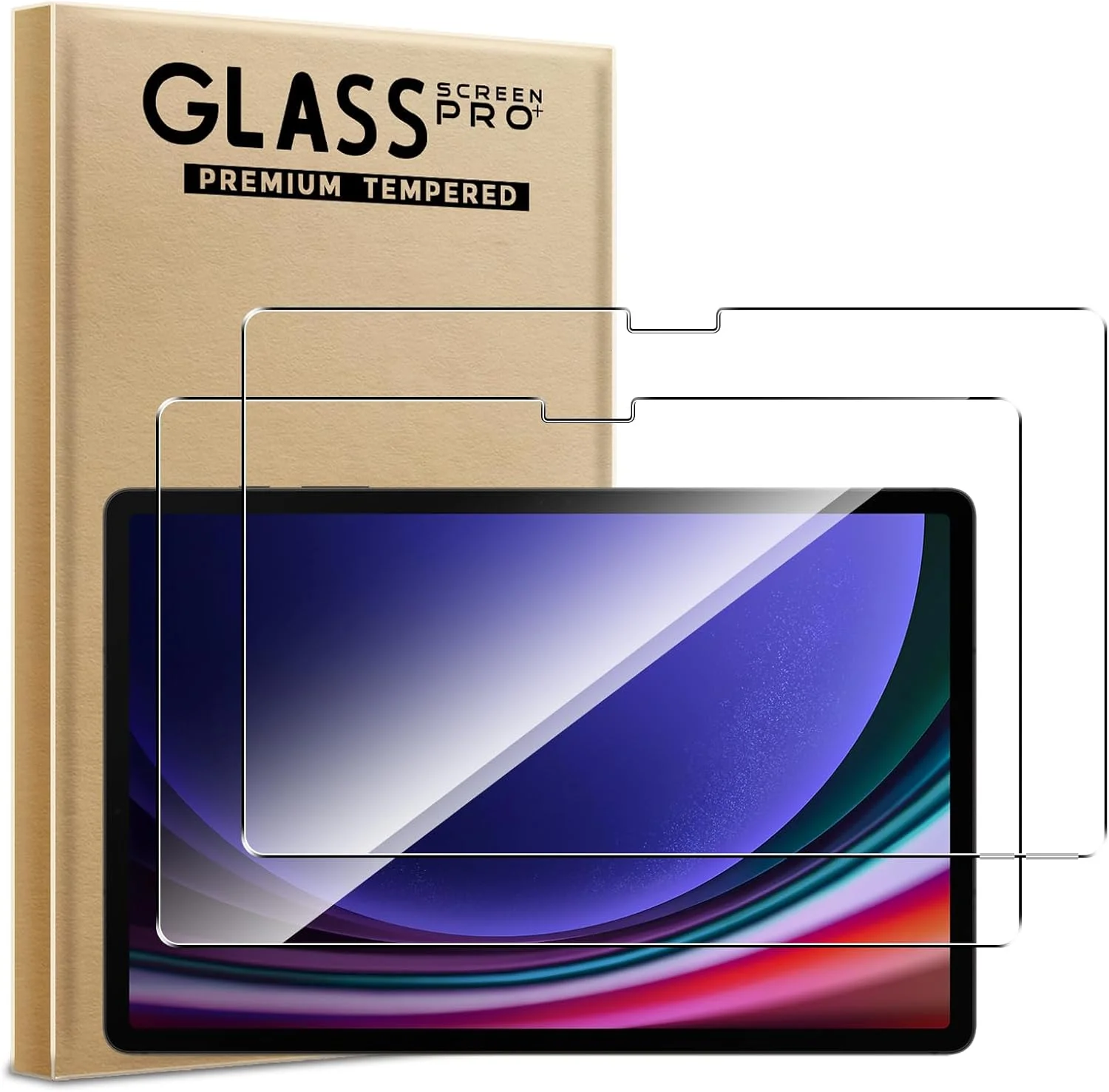 محافظ صفحه نمایش شیشه ای حرارت دیده پولاچی [2 عدد] برای سامسونگ گلکسی تب S10 پلاس، سختی 9H ضد خش، ضد اثر انگشت، بدون حباب، محافظ صفحه نمایش برای سامسونگ گلکسی تب S10 پلاس