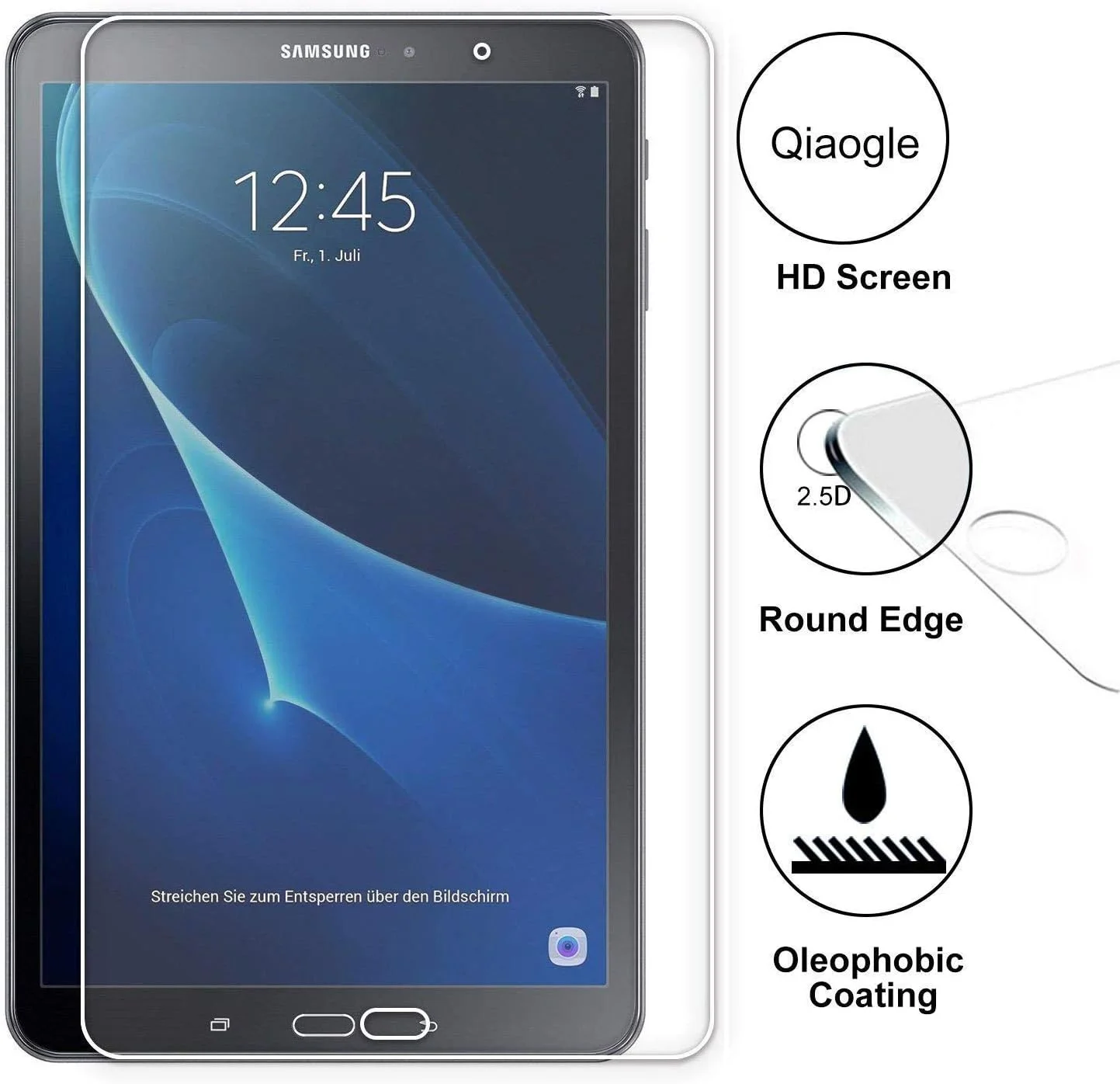 محافظ صفحه نمایش موبایل استاف سامسونگ گلکسی تب A 10.1 (-T580) - شیشه حرارت دیده با وضوح بالا و بدون حباب برای محافظت از صفحه نمایش سامسونگ گلکسی تب A 10.1 اینچ (-T580 / -T581 / -T585)