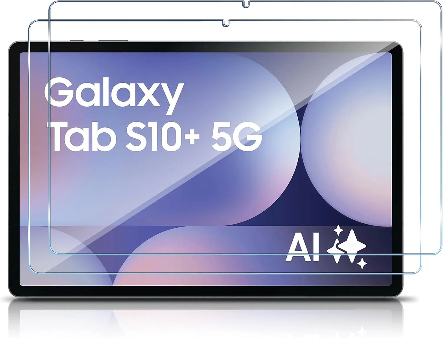 محافظ صفحه نمایش هافان سازگار با تبلت سامسونگ گلکسی تب S10 پلاس/S9 پلاس/S9 FE پلاس، شیشه حرارت دیده، بسته 2 عددی، فیلم شیشه ای حرارت دیده با سختی 9H، محافظ صفحه نمایش ضد خش، صفحه نمایش شفاف HD