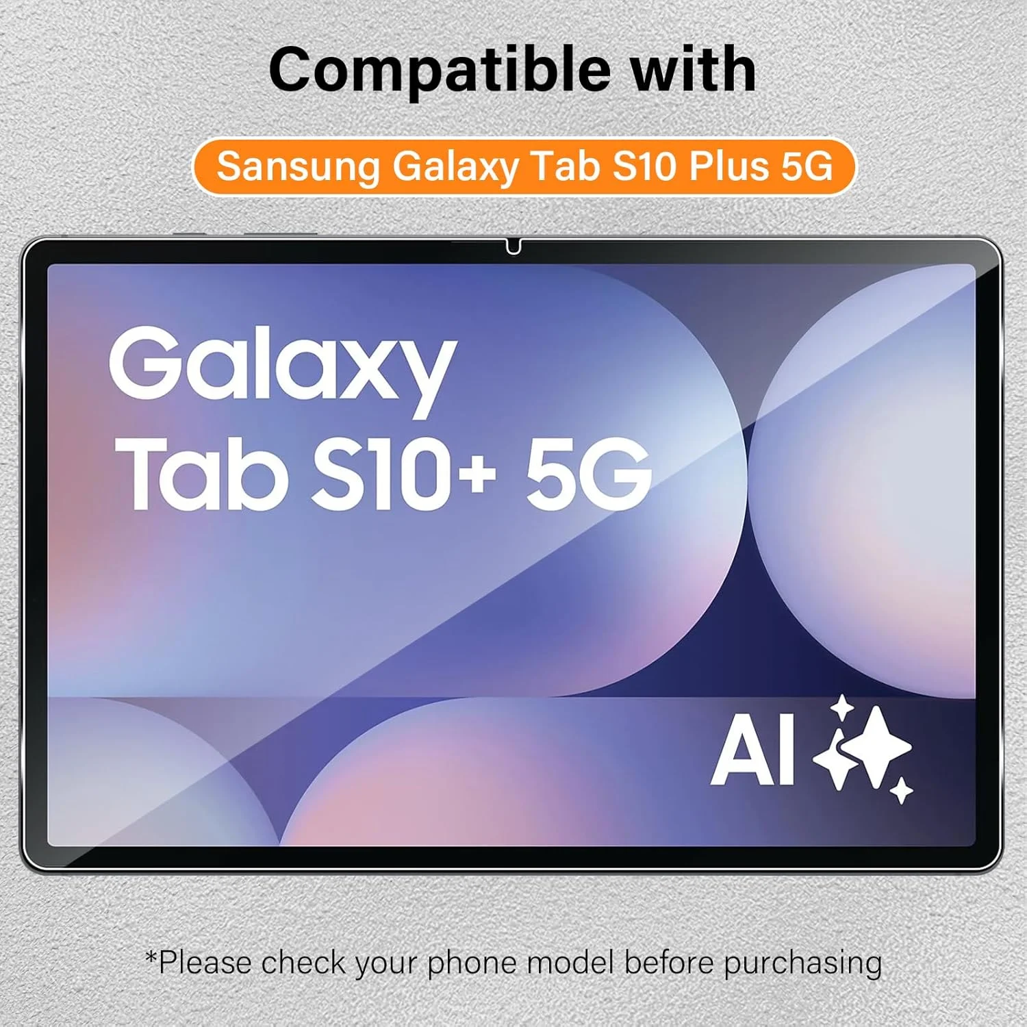 محافظ صفحه نمایش هافان سازگار با تبلت سامسونگ گلکسی تب S10 پلاس/S9 پلاس/S9 FE پلاس، شیشه حرارت دیده، بسته 2 عددی، فیلم شیشه ای حرارت دیده با سختی 9H، محافظ صفحه نمایش ضد خش، صفحه نمایش شفاف HD