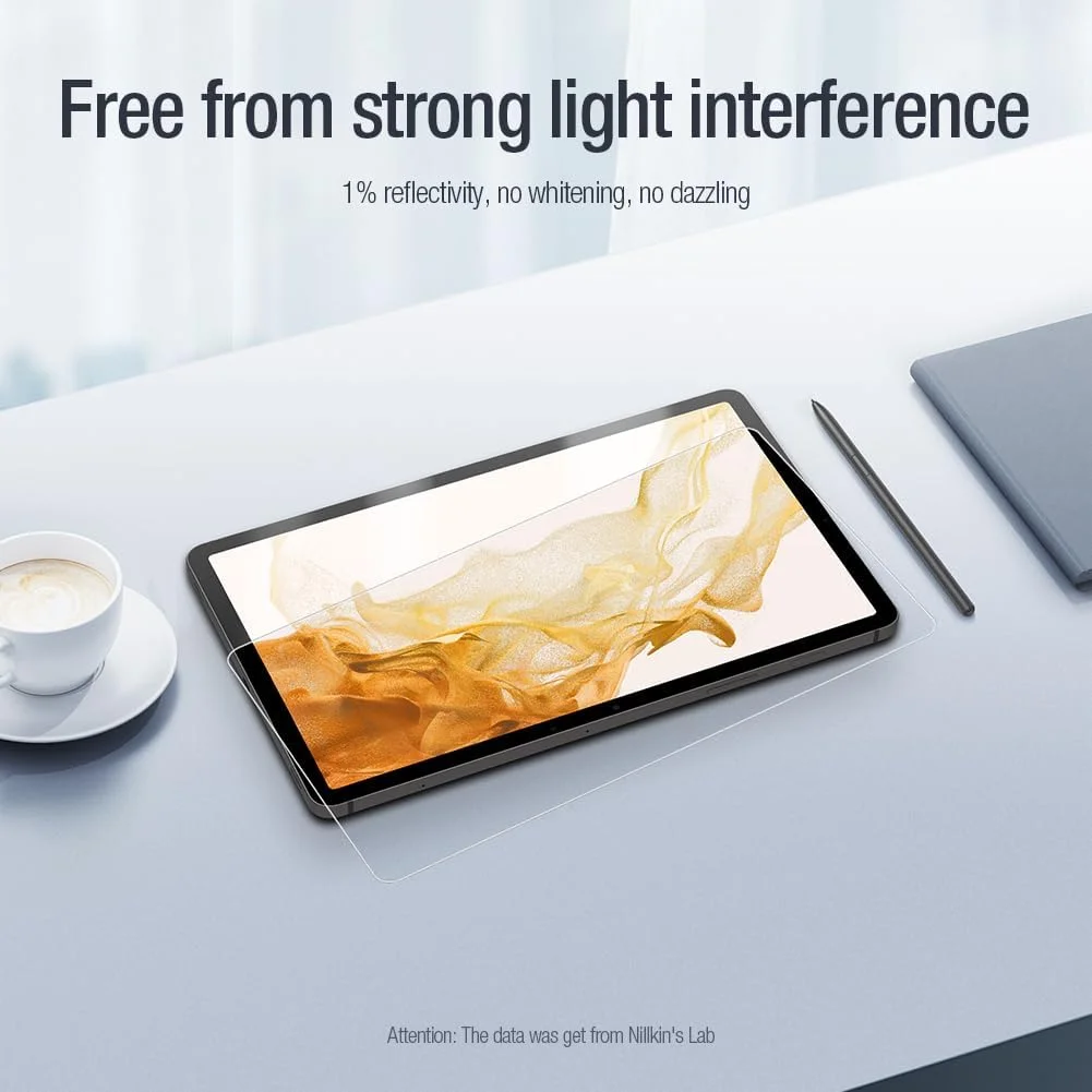 محافظ صفحه نمایش فیلم AR سری Pure نیلکین طراحی شده برای Samsung Galaxy Tab S7/S8 - شفاف