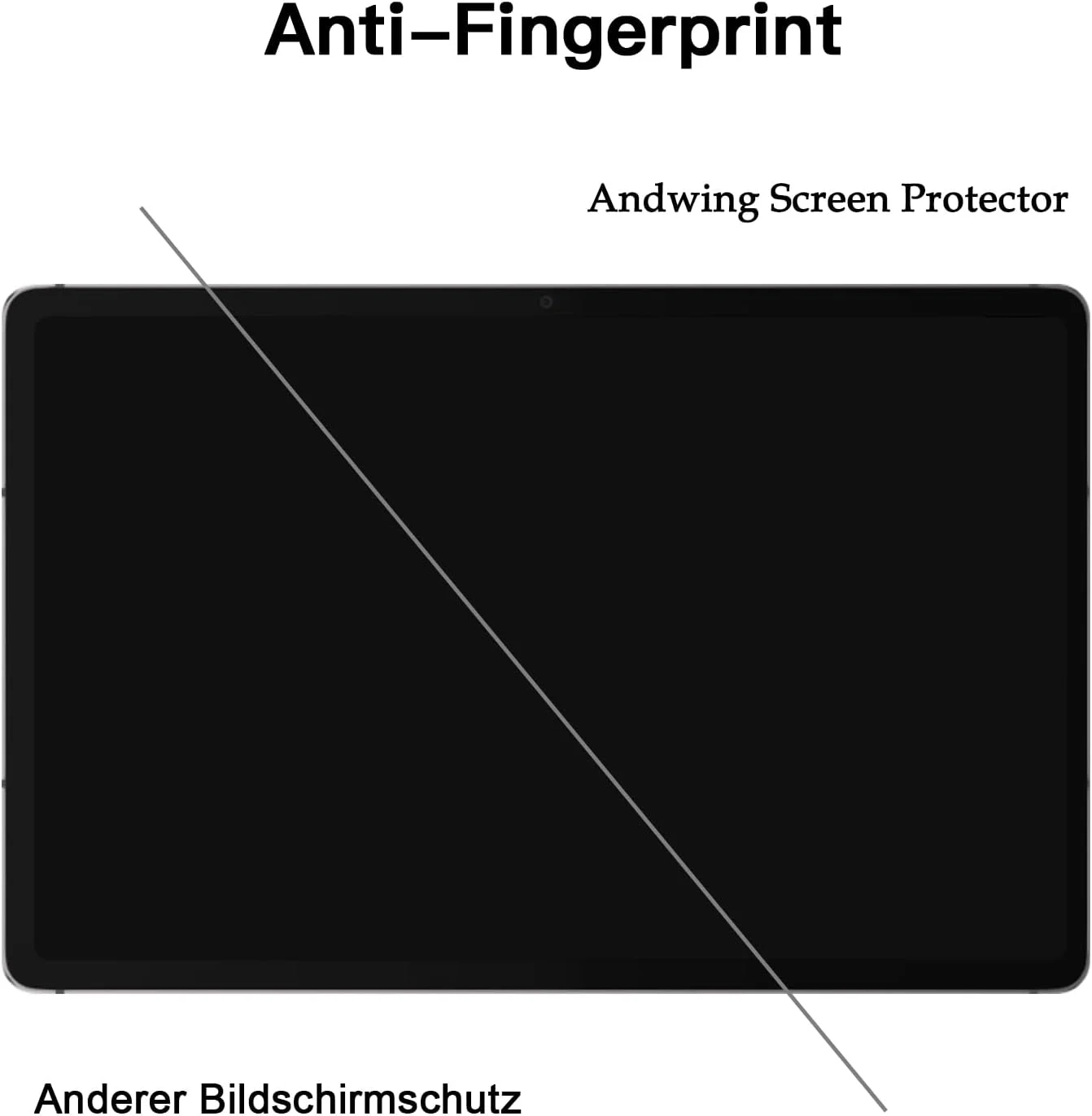 محافظ صفحه نمایش شیشه ای تمپرد Andwing برای تبلت سامسونگ گلکسی تب S10 FE+/FE Plus 13.1 اینچ، بسته 2 عددی، مقاوم در برابر خراش، سختی 9H، ضد حباب، HD شفاف