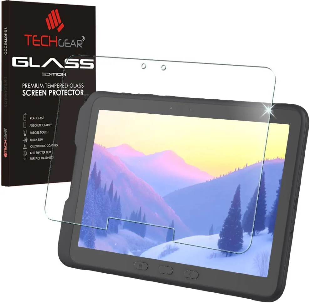 محافظ صفحه نمایش شیشه ای حرارت دیده TECHGEAR Galaxy Tab Active Pro 10.1 اینچ (مدل های T540 / T545 / T547) [سختی 9H] [وضوح HD] [مقاوم در برابر خراش] طراحی شده برای Samsung Galaxy Tab Active Pro