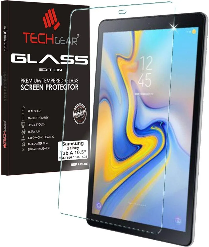 محافظ صفحه نمایش مات TECHGEAR سازگار با تبلت سامسونگ گلکسی تب A 10.5 اینچ (سری T590) - شیشه حرارت دیده واقعی