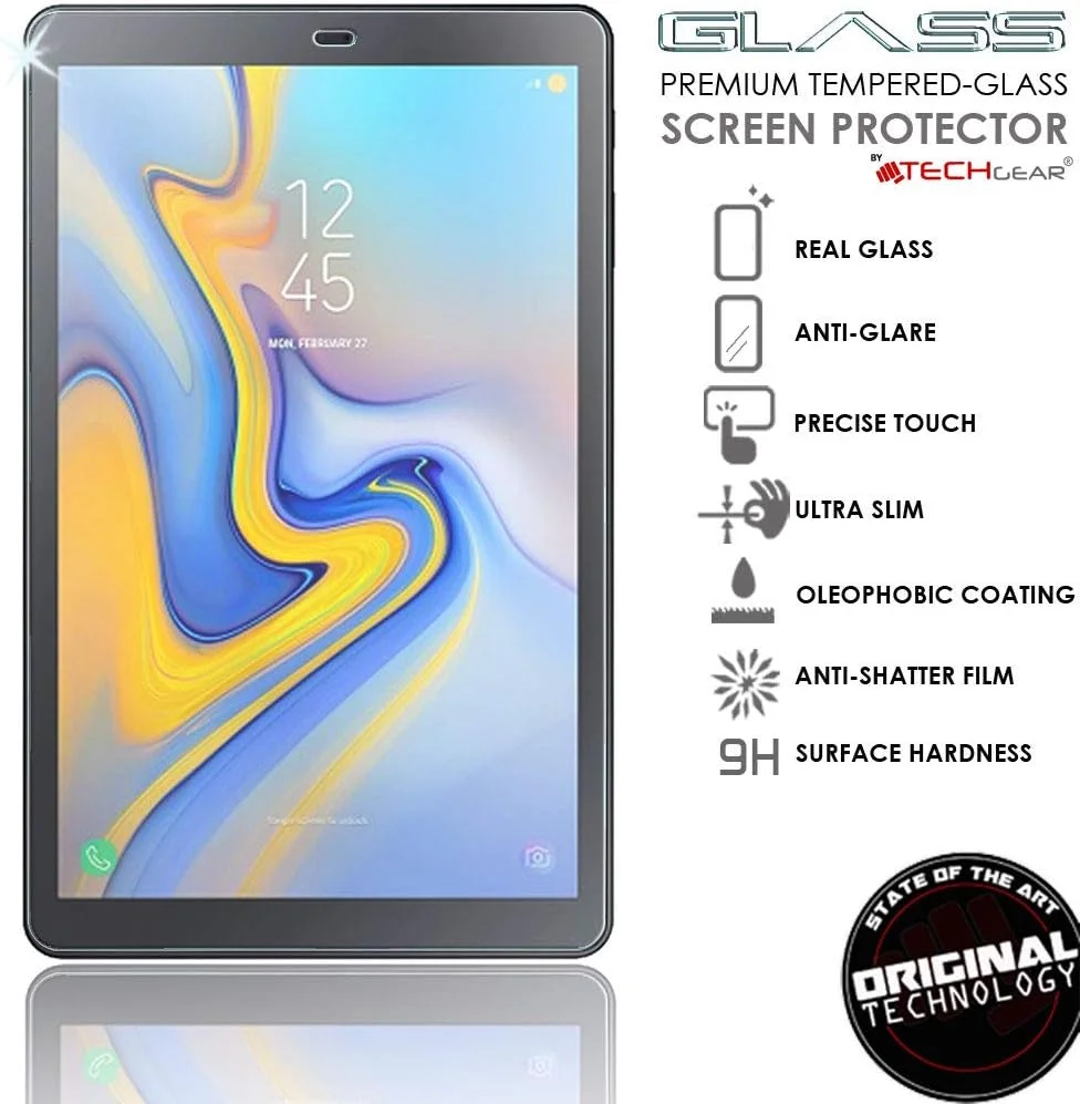 محافظ صفحه نمایش مات TECHGEAR سازگار با تبلت سامسونگ گلکسی تب A 10.5 اینچ (سری T590) - شیشه حرارت دیده واقعی محافظ صفحه نمایش مات TECHGEAR سازگار با تبلت سامسونگ گلکسی تب A 10.5 اینچ (سری T590) - شیشه حرارت دیده واقعی