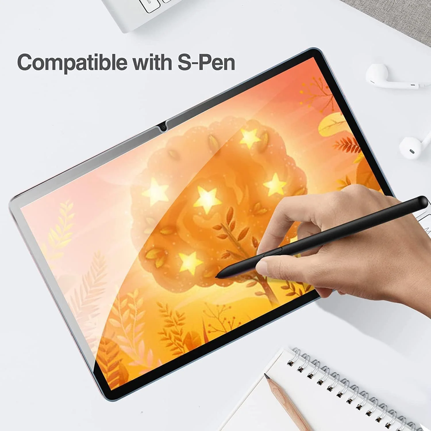 محافظ صفحه نمایش PROTech (بسته 2 عددی) برای تبلت سامسونگ گلکسی تب A8 با صفحه نمایش 10.5 اینچی SM-X200/ SM-X205، فیلم شیشه ای حرارت دیده بدون حباب، نصب آسان محافظ صفحه نمایش PROTech (بسته 2 عددی) برای تبلت سامسونگ گلکسی تب A8 با صفحه نمایش 10.5 اینچی SM-X200/ SM-X205، فیلم شیشه ای حرارت دیده بدون حباب، نصب آسان