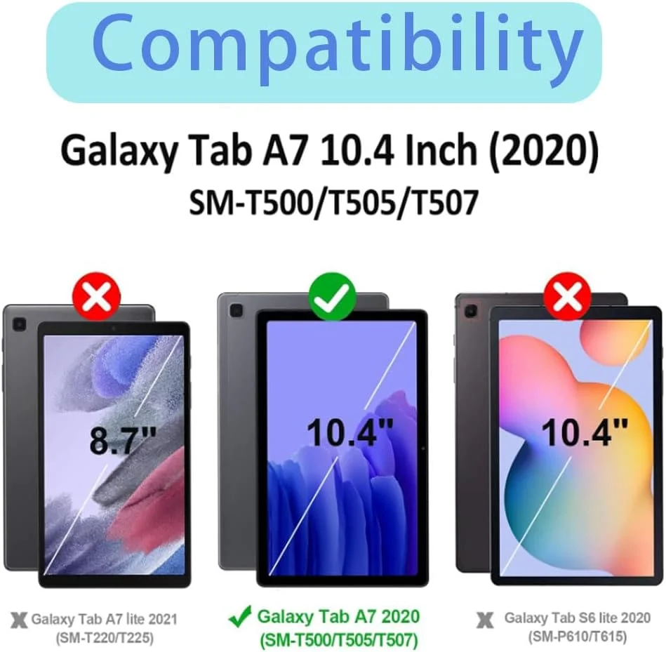 محافظ صفحه نمایش HYGMOCC برای گلکسی تب A7 (2020) مدل های T500 T503 T505 T507، فیلم شیشه ای حرارت دیده ضد خش، بدون حباب، کیفیت تصویر بالا (2 عدد)