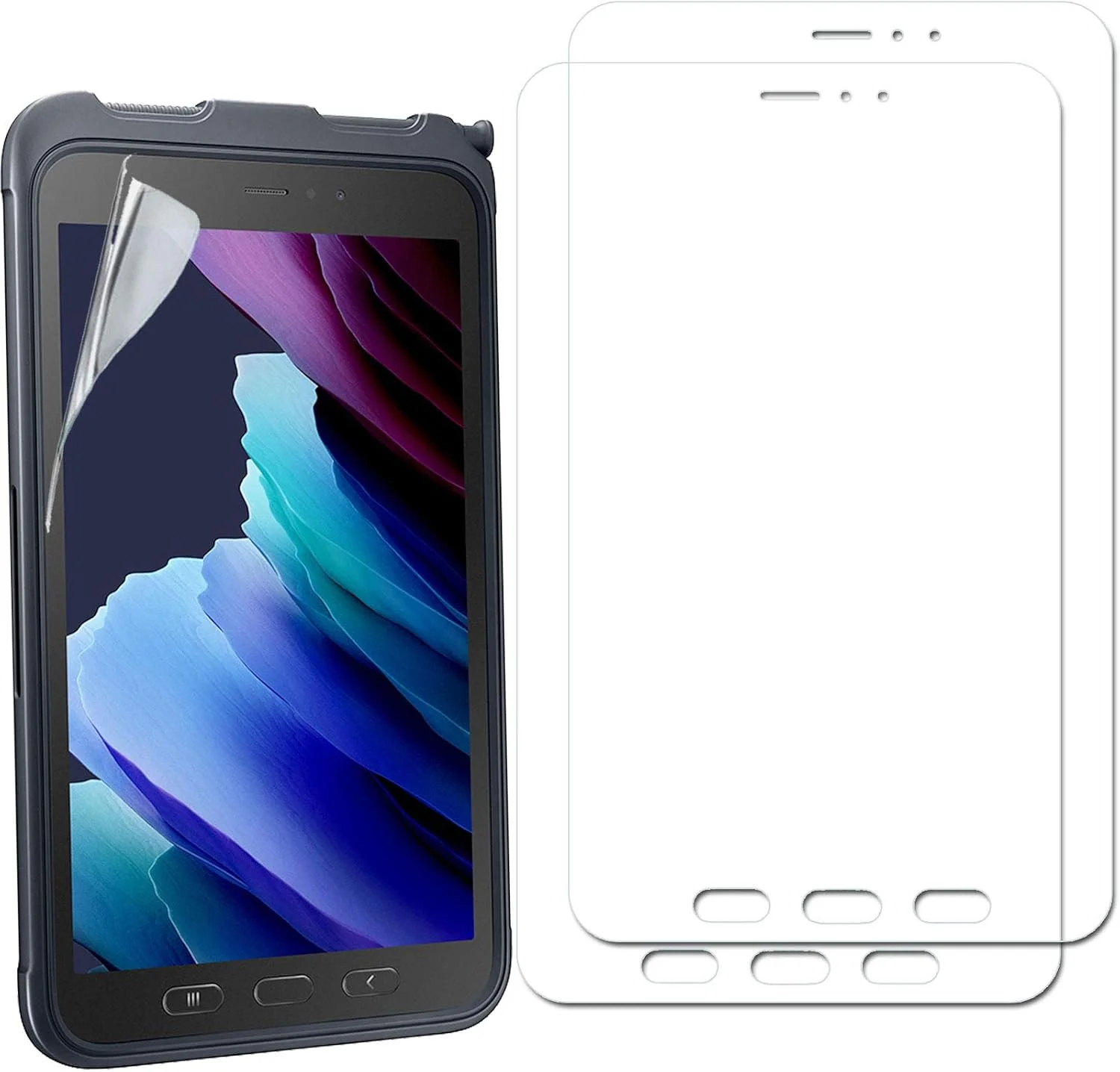 محافظ صفحه نمایش شفاف TECHGEAR بسته 2 عددی مناسب برای گلکسی تب اکتیو 3 8 اینچی [SM-T570/ T575/ T577]، محافظ صفحه نمایش فوق العاده شفاف سازگار با سامسونگ گلکسی تب اکتیو 3 8.0 اینچ