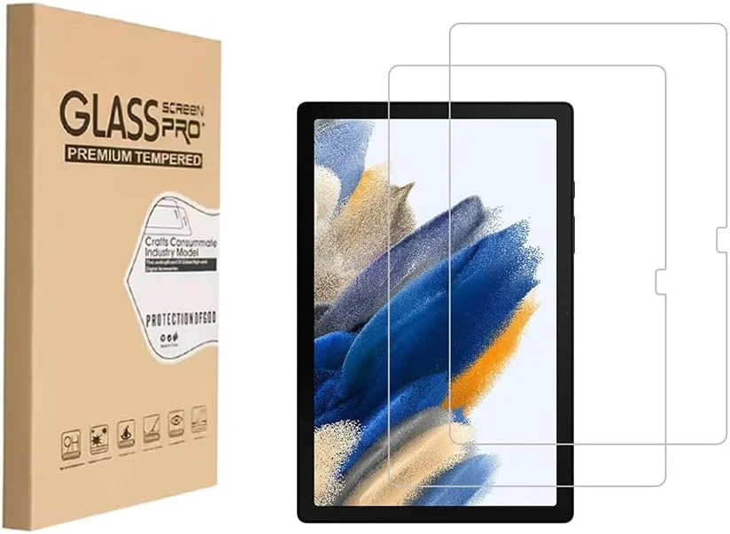 محافظ صفحه نمایش شیشه ای حرارت دیده شونویگ مناسب برای تبلت سامسونگ گلکسی تب A8 مدل 2022 با صفحه نمایش 10.5 اینچی SM-X200 SM-X205 SM-X207، ضد خش، وضوح HD و بدون حباب (2 عدد)