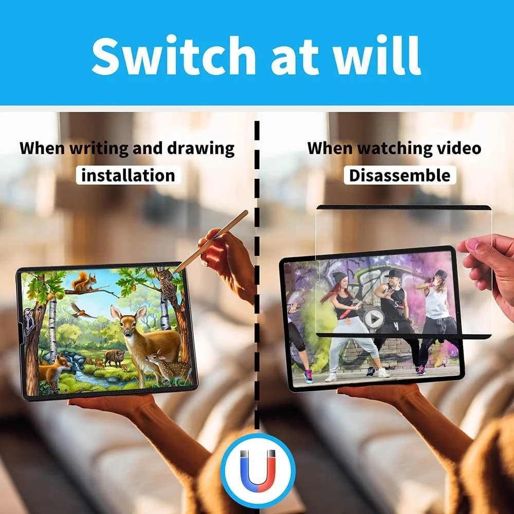 محافظ صفحه نمایش مغناطیسی با حس کاغذ BLCshine، دو عددی، برای Samsung Galaxy Tab S11 Ultra 14.6 (2025) SM-X930 SM-X936B، فیلم مات برای طراحی و نوشتن، جداشدنی/قابل استفاده مجدد/پاسخگو/بدون حباب