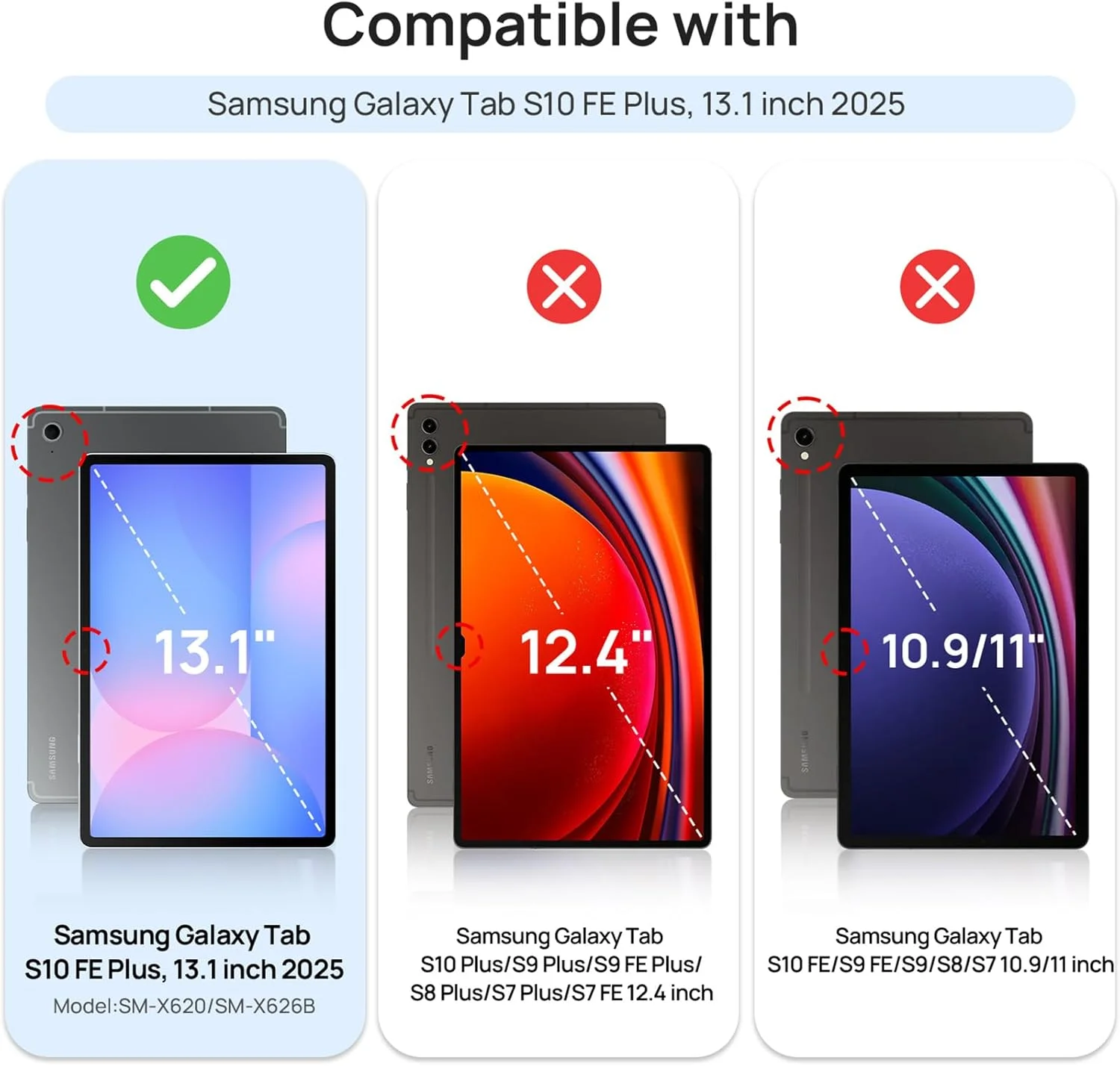 محافظ صفحه نمایش شیشه ای حرارت دیده [بسته 2 عددی] Gerutek برای تبلت سامسونگ گلکسی تب S10 FE+ Plus 2025 (13.1 اینچ)، سختی 9H، ضد خش، بدون حباب، محافظ صفحه نمایش با کیفیت بالا برای تبلت سامسونگ تب S10 FE پلاس 13.1 اینچ