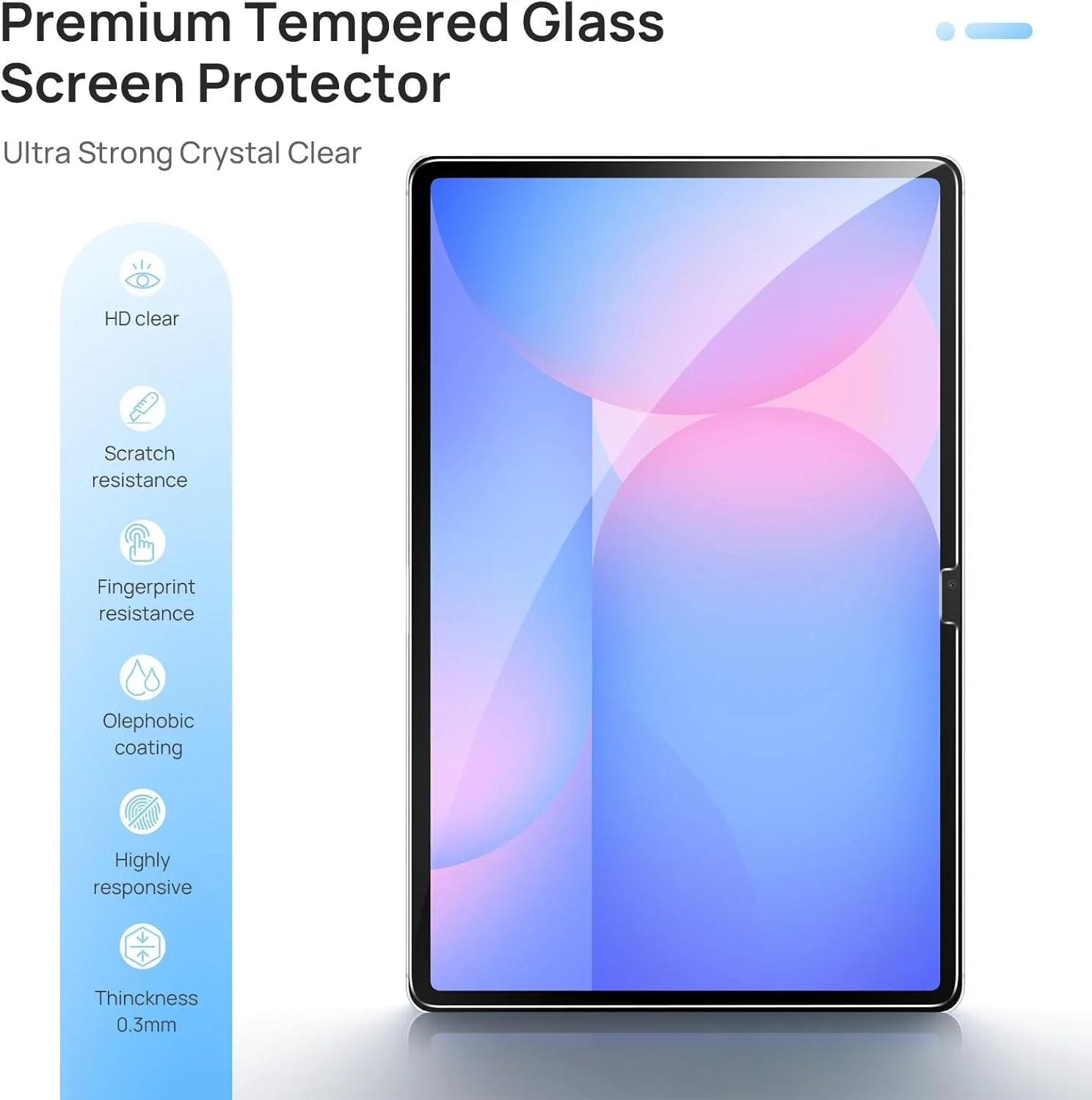 محافظ صفحه نمایش شیشه ای حرارت دیده [بسته 2 عددی] Gerutek برای تبلت سامسونگ گلکسی تب S10 FE+ Plus 2025 (13.1 اینچ)، سختی 9H، ضد خش، بدون حباب، محافظ صفحه نمایش با کیفیت بالا برای تبلت سامسونگ تب S10 FE پلاس 13.1 اینچ