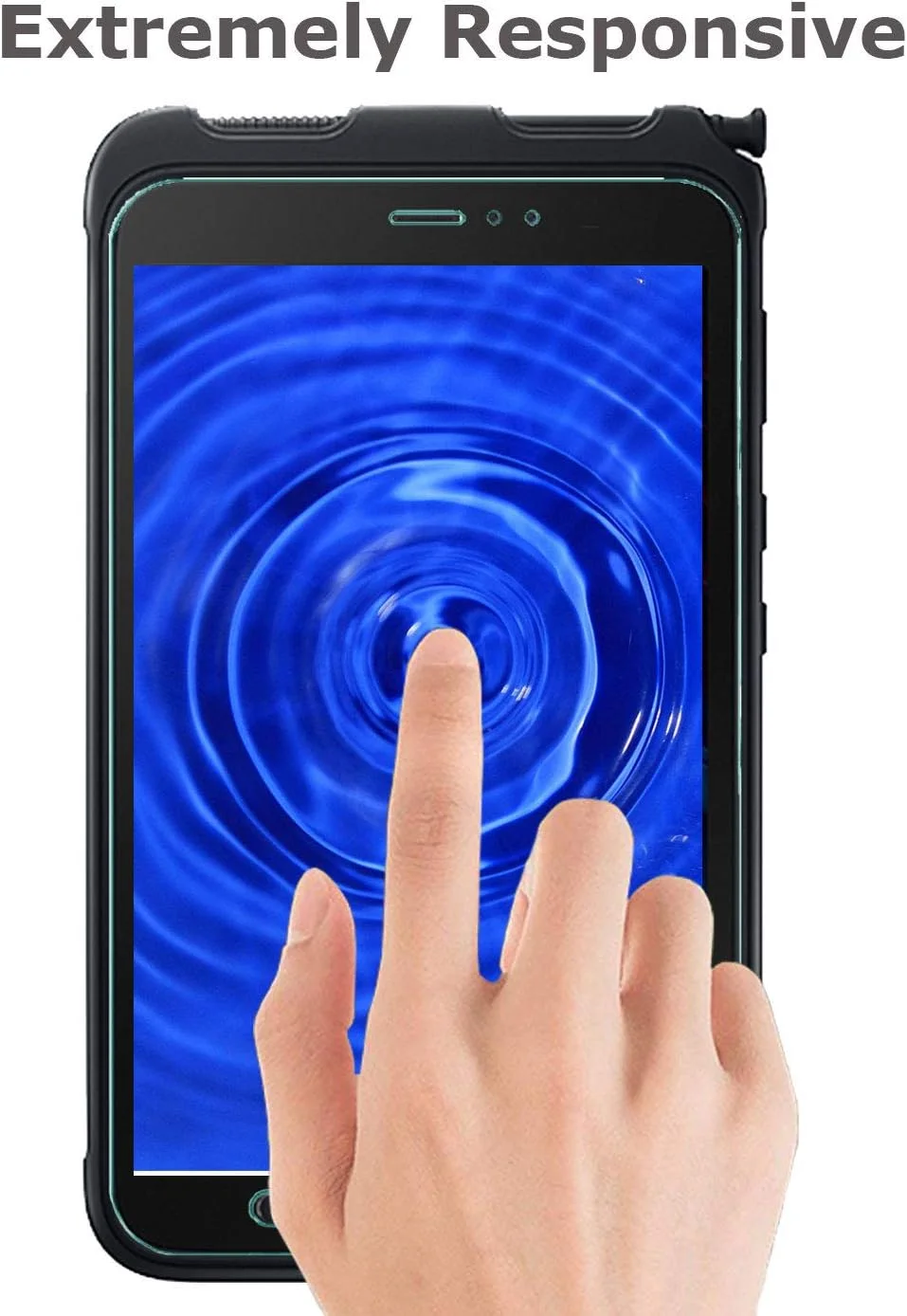 محافظ صفحه نمایش شیشه ای Epicgadget [بسته 2 عددی] برای تبلت سامسونگ گلکسی تب اکتیو 3 با اندازه 8.0 اینچ (-T570/-T575/-T577) - فیلم شیشه ای حرارت دیده / کیفیت بالا / سختی 9H