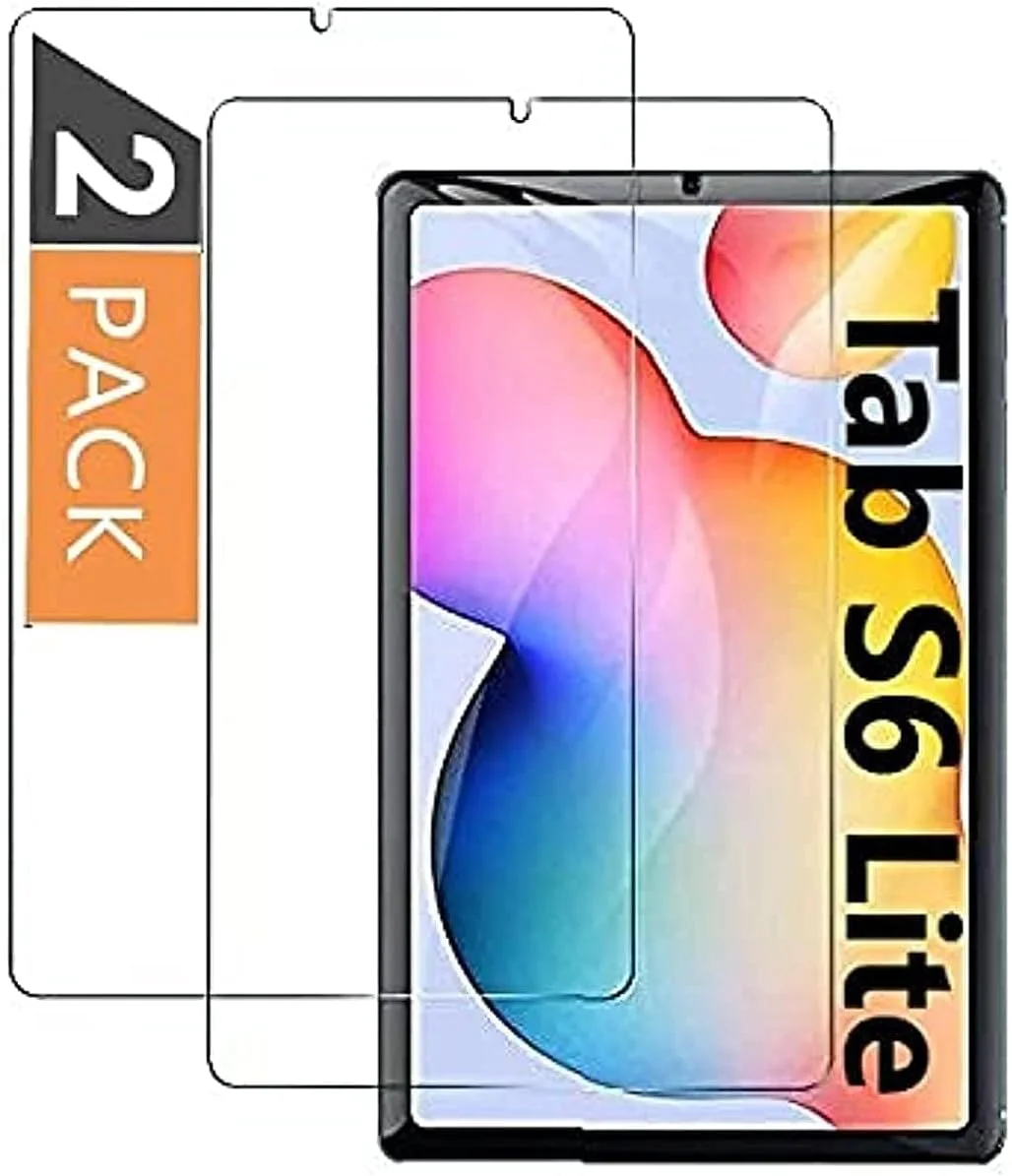 ماز [بسته 2 عددی] - محافظ صفحه نمایش تبلت گلکسی تب S6 لایت 10.4 (2020) مدل P610، شیشه حرارت دیده شفاف ضد خش، محافظت در برابر ضربه، نصب خودکار بدون حباب برای گلکسی تب S6 لایت SM-P610