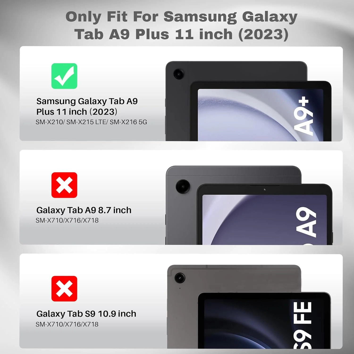 محافظ صفحه نمایش شیشه ای حرارت دیده Case-Magic بسته 2 عددی برای تبلت سامسونگ گلکسی تب A9 پلاس 11 اینچ 2023، سختی 9H، فوق العاده شفاف، مقاوم در برابر خراش، لمس حساس، ضد شکستن، بدون حباب