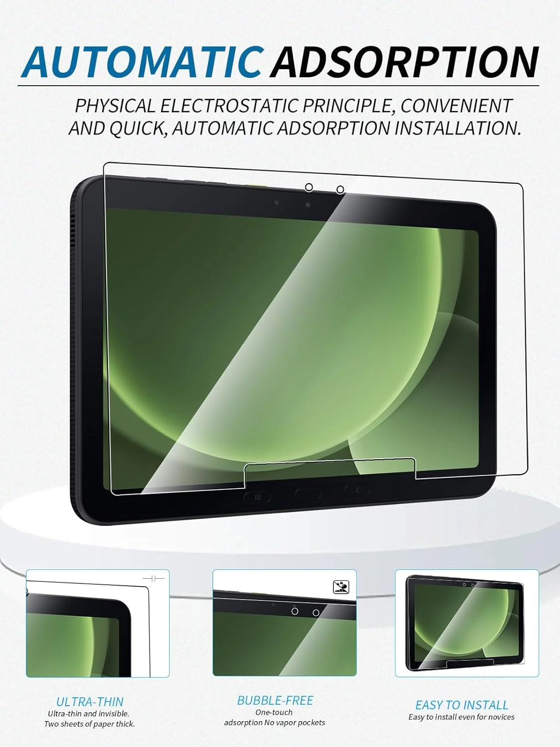 محافظ صفحه نمایش yystao (دو عددی) برای تبلت سامسونگ گلکسی تب اکتیو 5 پرو 10.1 اینچی، فیلم شیشه ای حرارت دیده - بادوام، ضد خش، حساس به لمس، ضد اثر انگشت