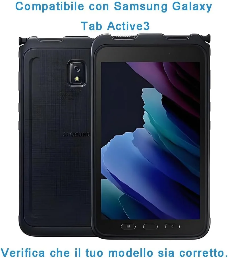 محافظ صفحه نمایش سامسونگ گلکسی تب اکتیو 3 (T570 T575 T577) شیشه حرارت دیده با سختی 9H ضد خش بدون حباب سازگار با قاب (2 عدد)