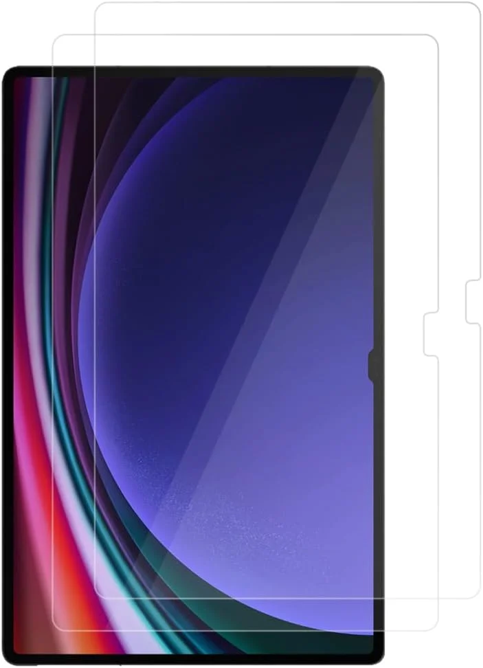 محافظ صفحه نمایش مارگون 2 عددی برای تبلت سامسونگ گلکسی تب S9 Ultra سایز 14.6 اینچ، شیشه حرارت دیده شفاف HD با سختی 9H (2 عدد)