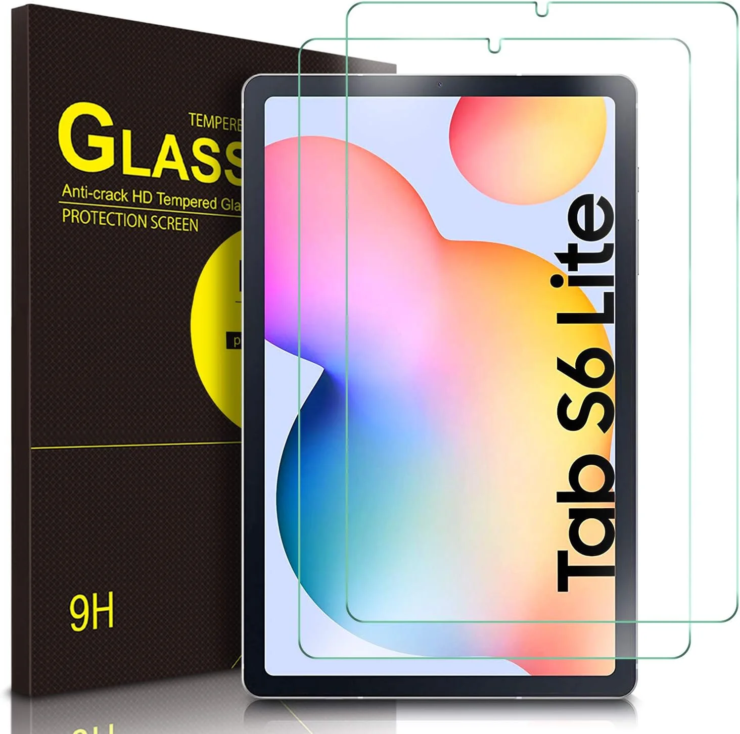 محافظ صفحه نمایش AWH برای تبلت سامسونگ گلکسی تب S6 لایت، محافظ صفحه نمایش شیشه ای حرارت دیده با سختی 9H و لبه های گرد 2.5D مناسب برای تبلت سامسونگ گلکسی تب S6 لایت 10.4 اینچی، (2 عدد)