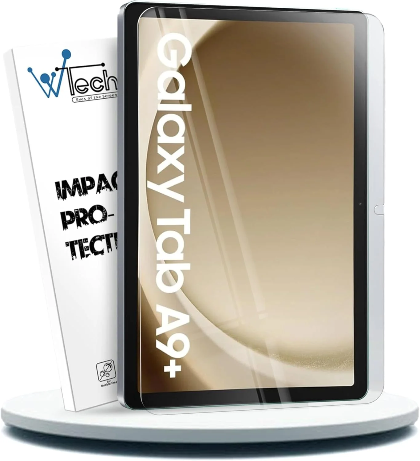 محافظ صفحه نمایش شیشه ای حرارت دیده Wtech 9H Ultra HD برای تبلت سامسونگ گلکسی تب A9+/A9 پلاس 11.0 اینچ (X210/X215/X216)، شفاف