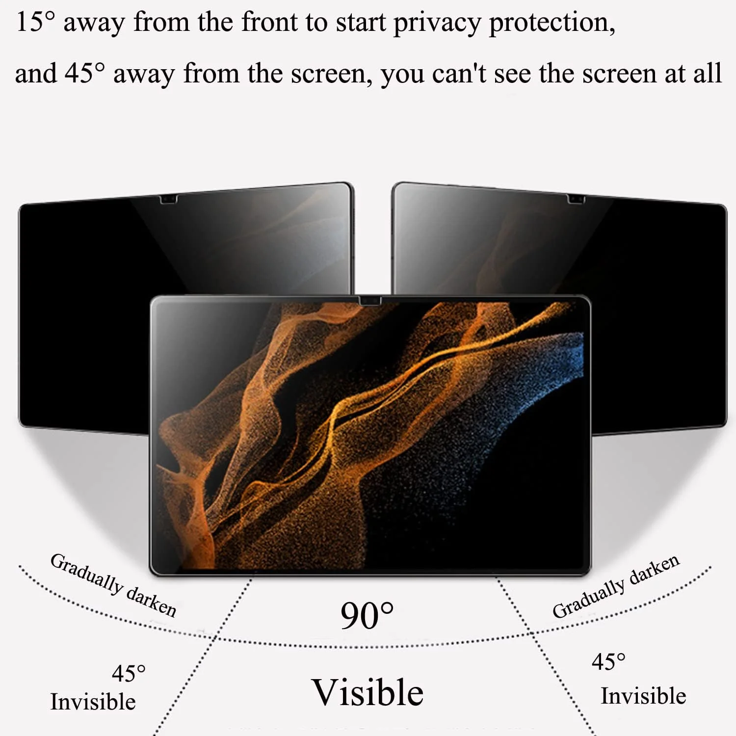 محافظ صفحه نمایش حریم خصوصی BYIUIHS [تک بسته] مناسب برای تبلت سامسونگ گلکسی تب S9 FE 10.9 اینچ، فیلم محافظ صفحه نمایش نرم مات ضد تابش و ضد خش