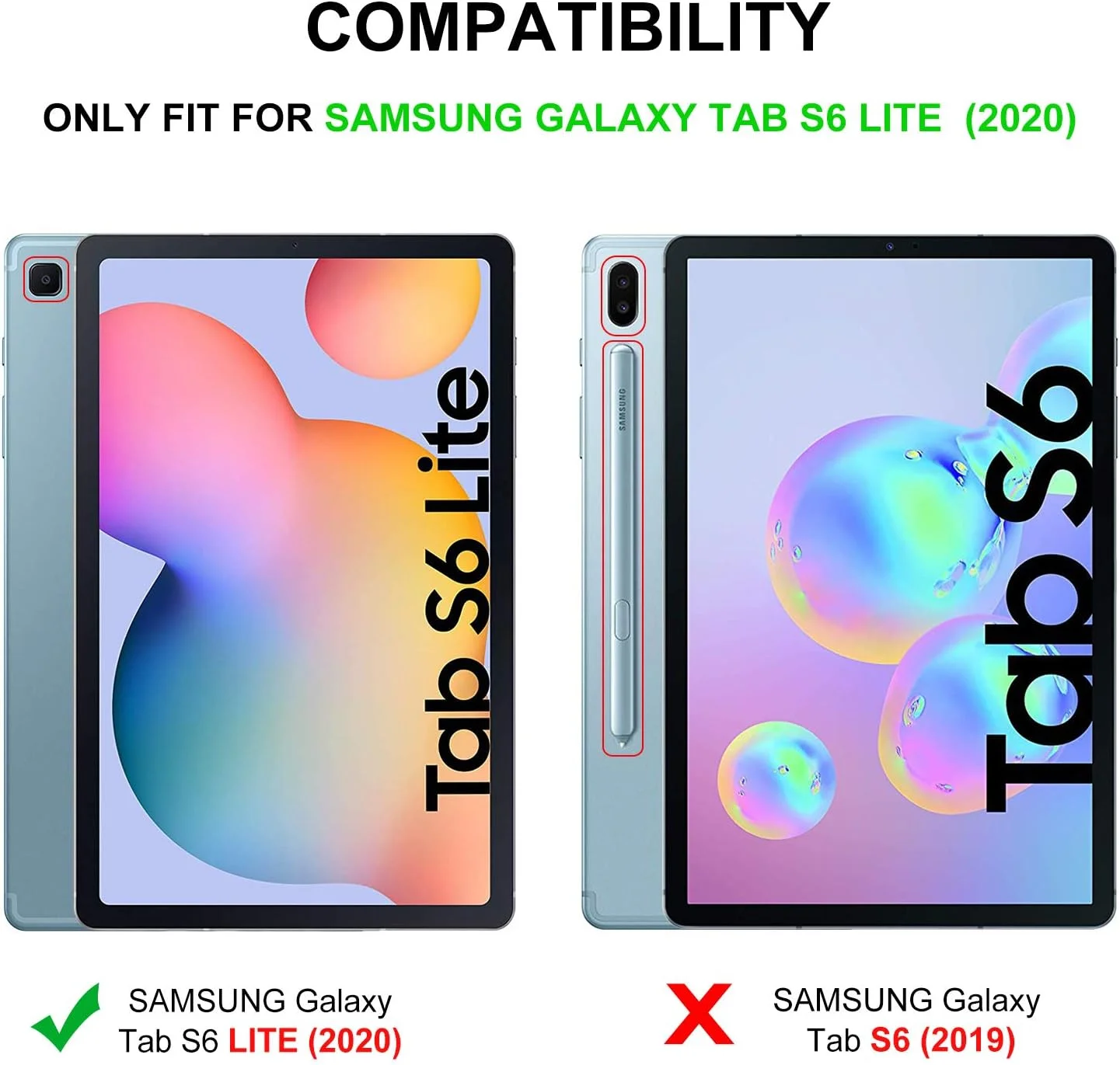 محافظ صفحه نمایش AWH برای تبلت سامسونگ گلکسی تب S6 لایت، محافظ صفحه نمایش شیشه ای حرارت دیده با سختی 9H و لبه های گرد 2.5D مناسب برای تبلت سامسونگ گلکسی تب S6 لایت 10.4 اینچی، (2 عدد)