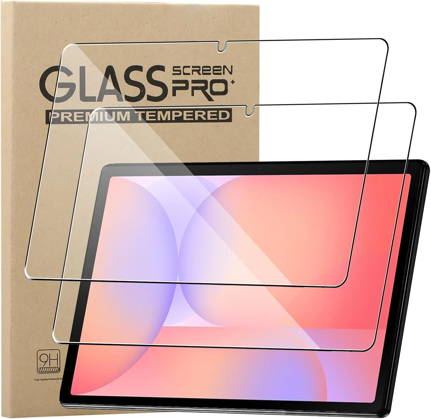 محافظ صفحه نمایش KZIOACSH بسته 2 عددی برای تبلت سامسونگ گلکسی تب S10 لایت، فوق العاده شفاف، سختی 9H، حساس به لمس، ضد خش، ضد اثر انگشت، محافظ صفحه نمایش شیشه ای حرارت دیده